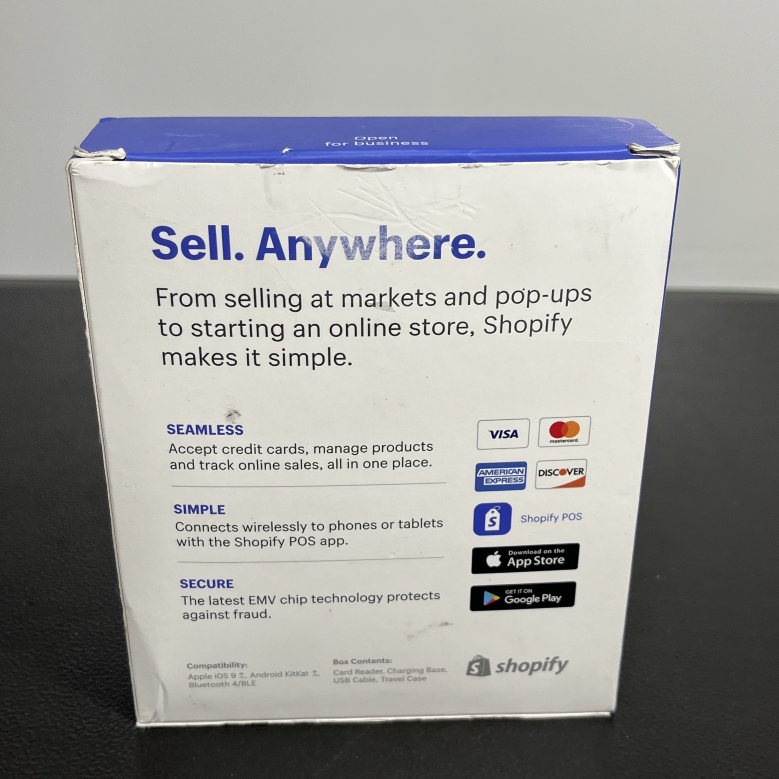 Shopify Chip and Swipe Credit Card Reader White Model S1701 OPEN BOX