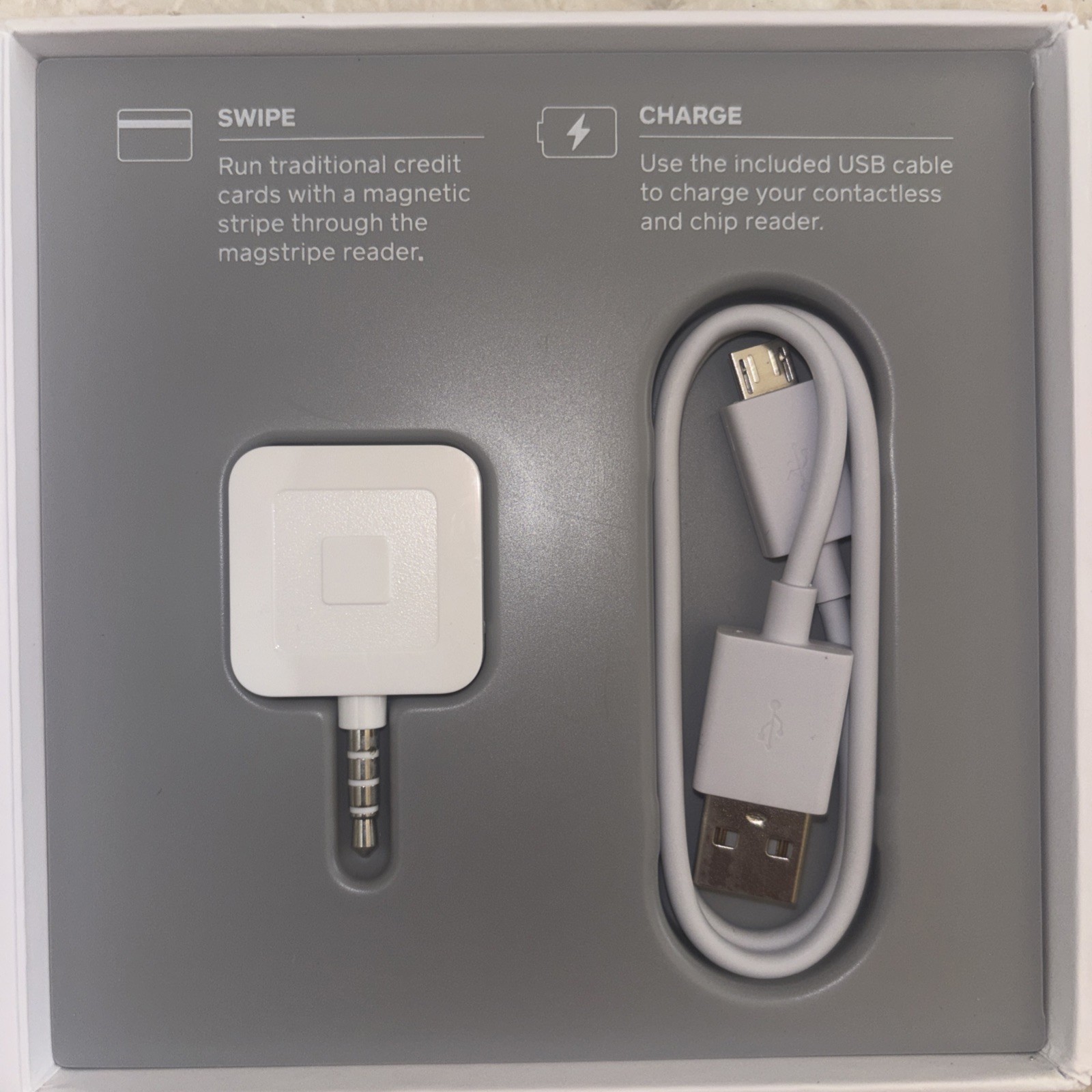 Square Reader for Contactless Chip Reader (App Store/Google Play) With Swiper