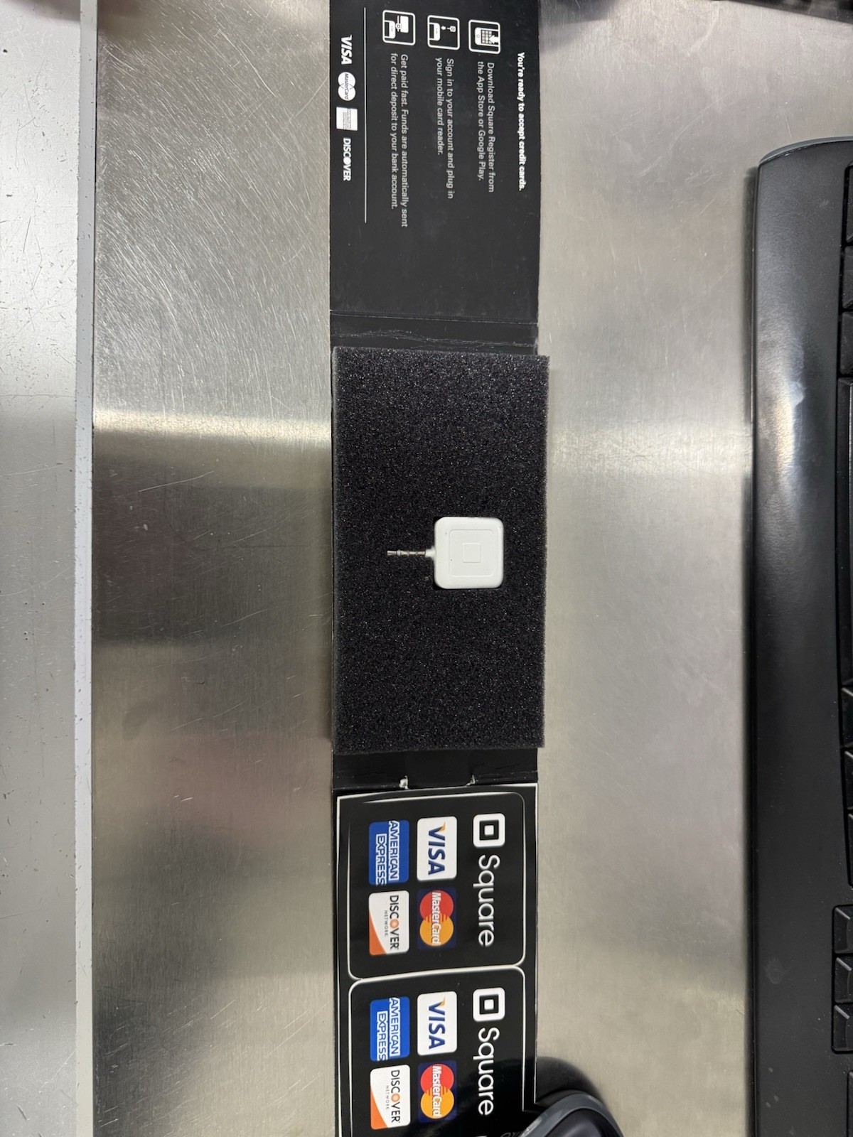 Qty.2 Square Register Credit Card Reader for Apple and Android Mobile Phones