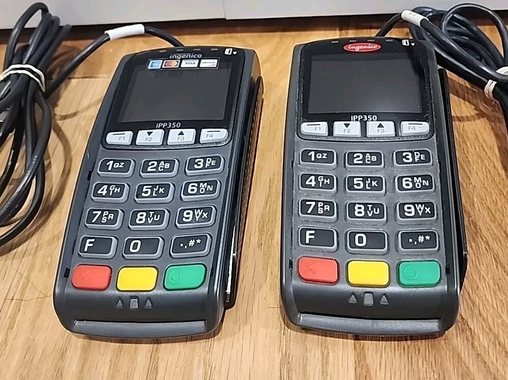 Lot of 2 Ingenico iPP350 USB Credit Card Terminals Reader Keypad