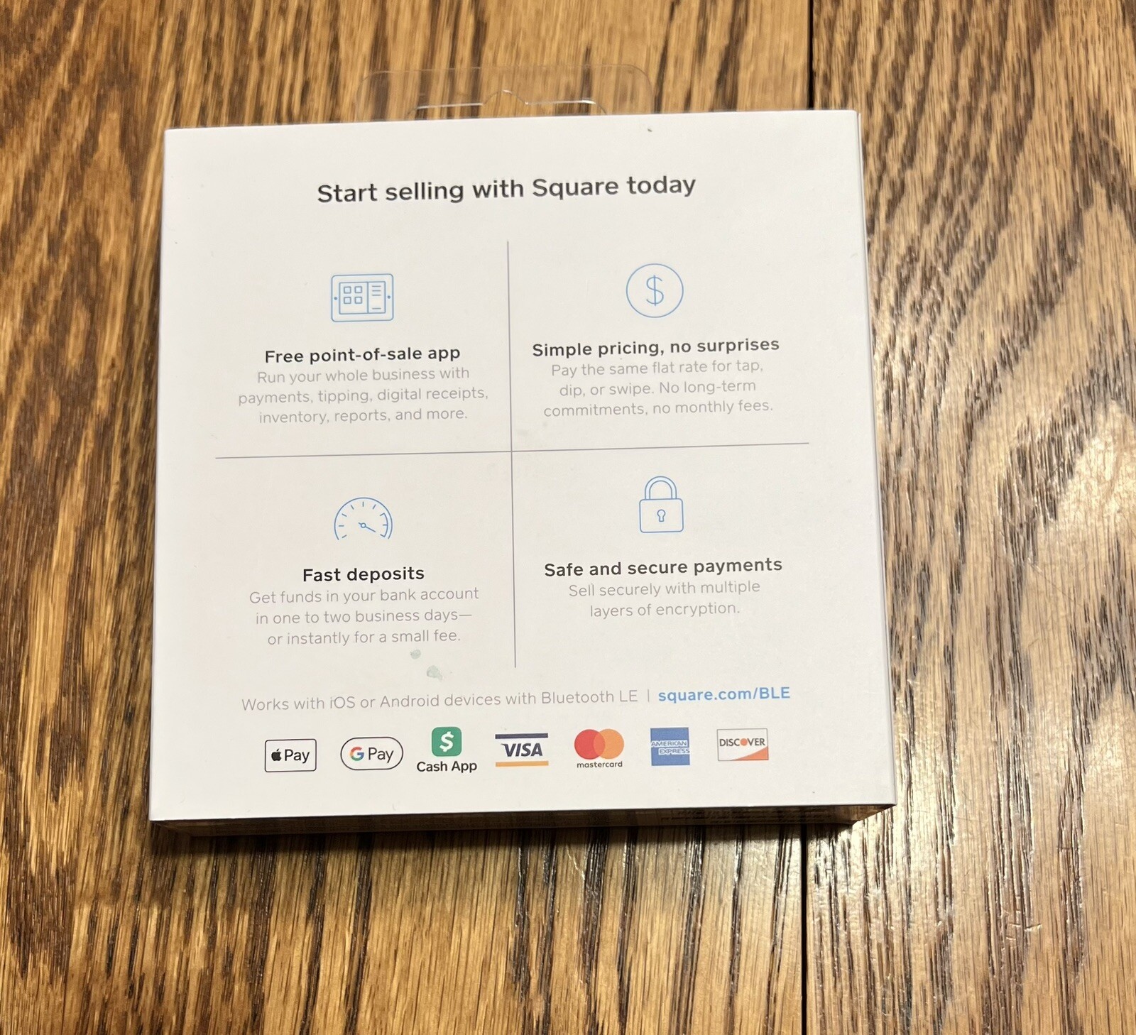 Square A-SKU-0113 Contactless Credit Card and Chip Reader – White