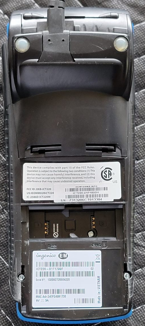 Ingenico ICT220 / Credit Card Terminal / Pre-Owned Works