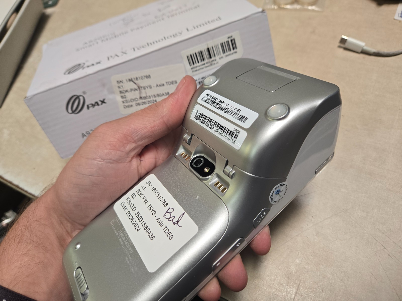PAX A920 Pro Smart Mobile Payment system AS IS FOR PARTS- READ!