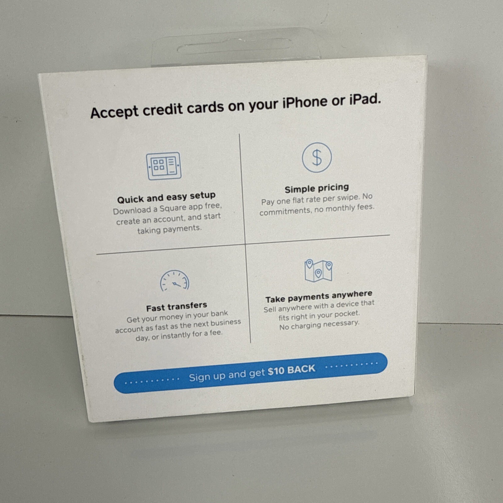 NEW Square – Magstripe Reader with Lightning Connector – Glossy White