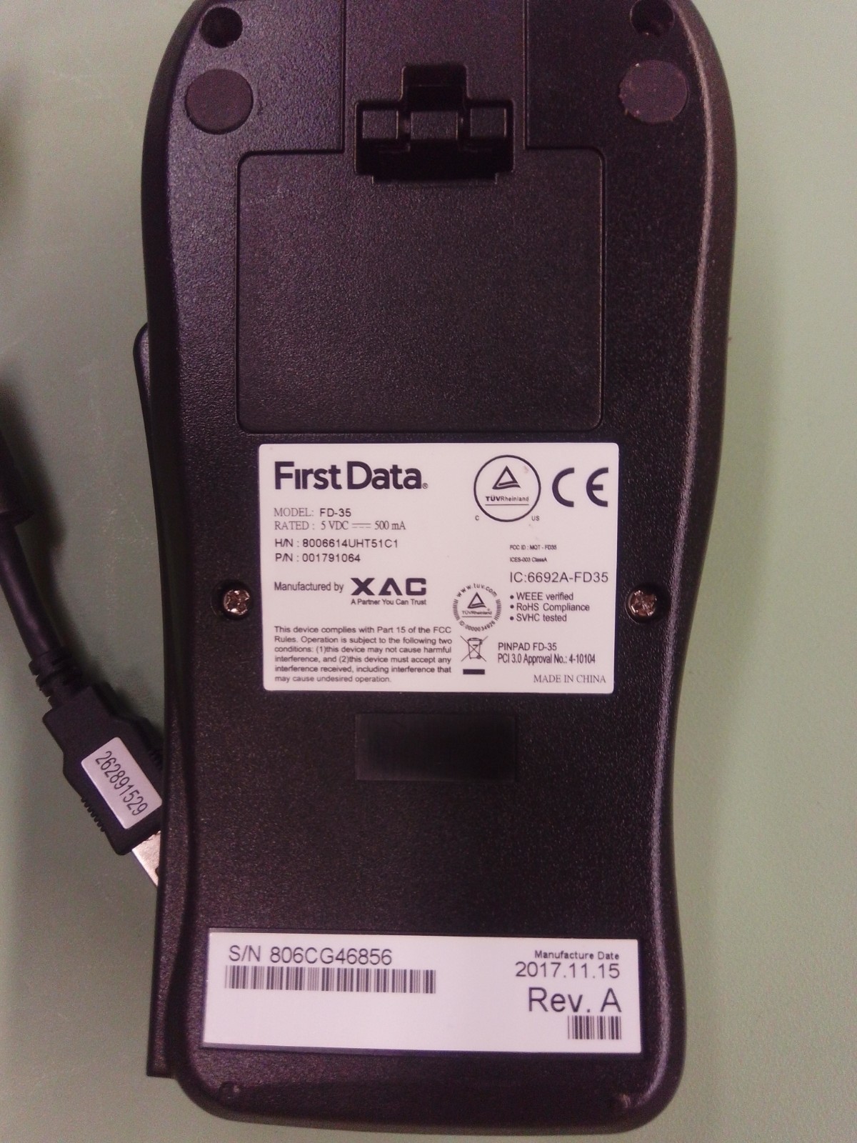 First Data FD35 PIN pad – EMV Ready / ApplePay NFC for FD130 FD130 DUO FD100Ti