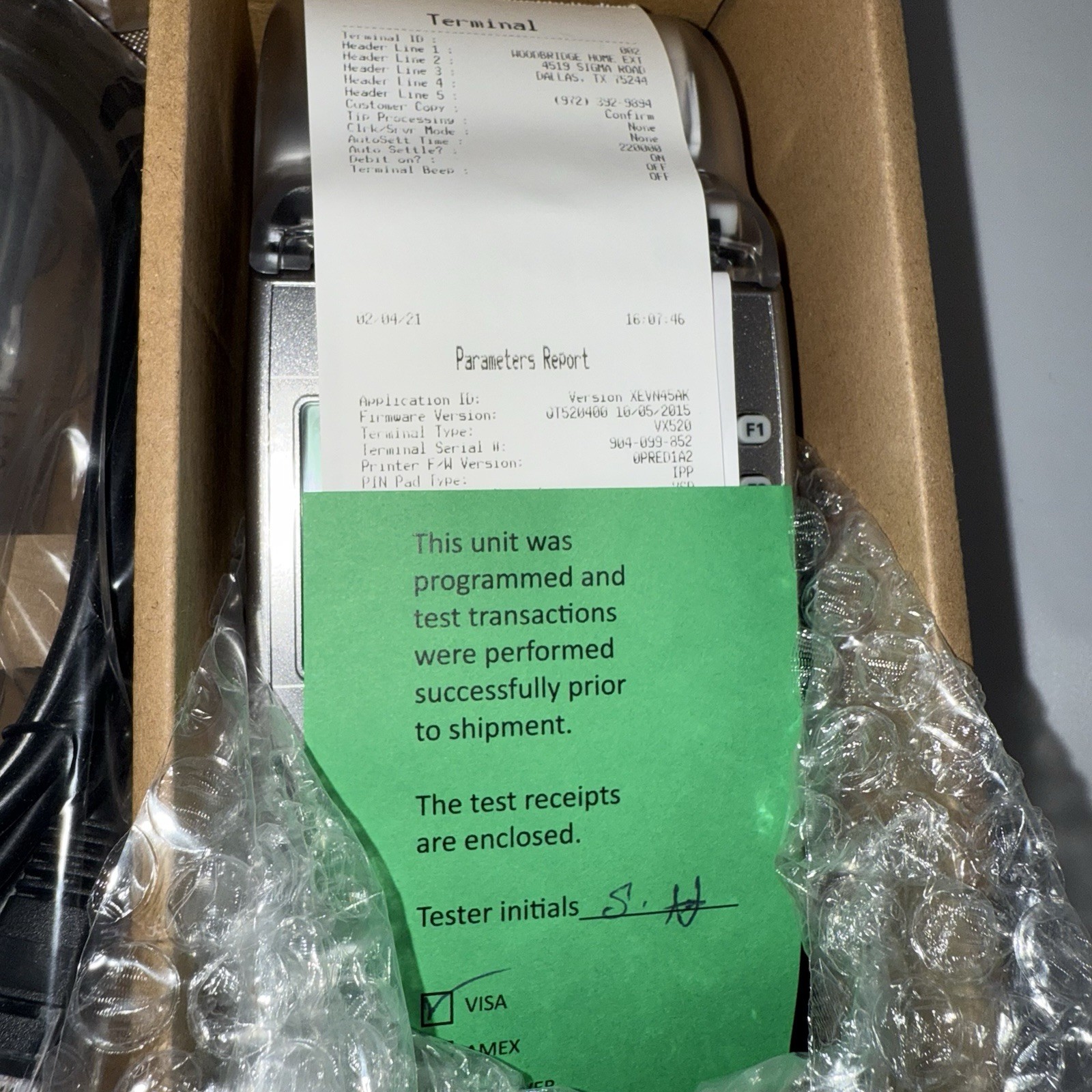 Verifone VX520 CTLS Credit Card Terminal Machine M252-653-A3-NAA-3 New in Box