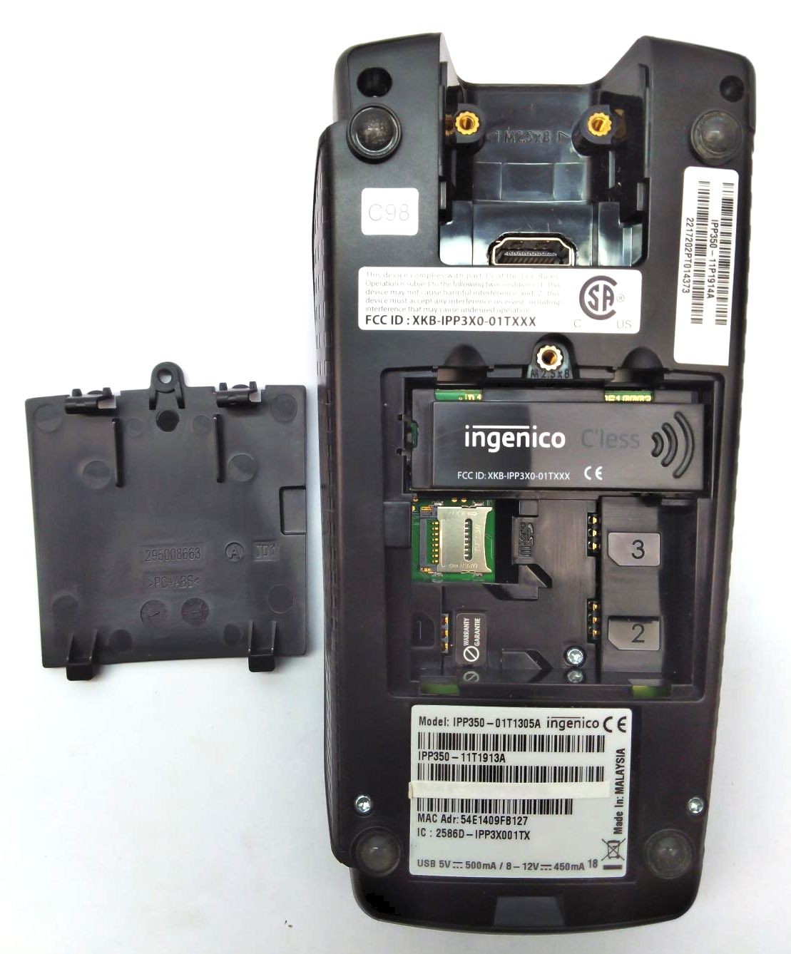 Ingenico IPP350 Point of Sale Credit Card Reader Terminal IPP350-11P1914A