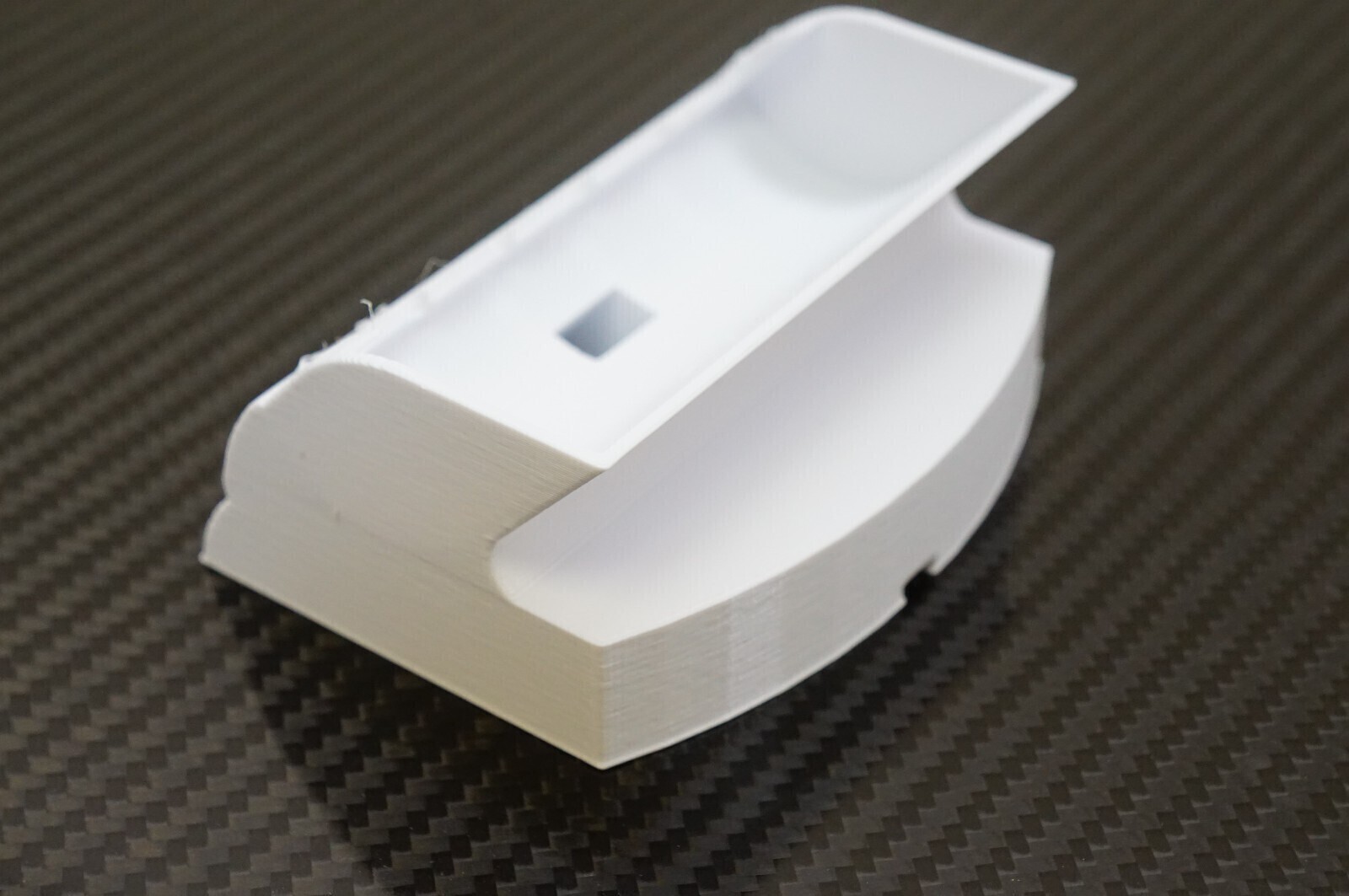Angled Stand for SumUp Air card reader/terminal w/ charge cable cutout *White*