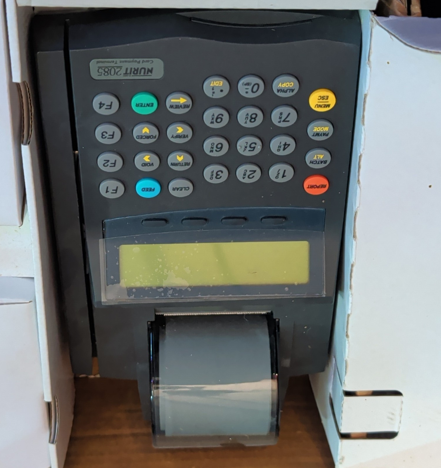 Nurit 2085 Wired Credit Card Terminal, POS Payment Device, Includes Accessories
