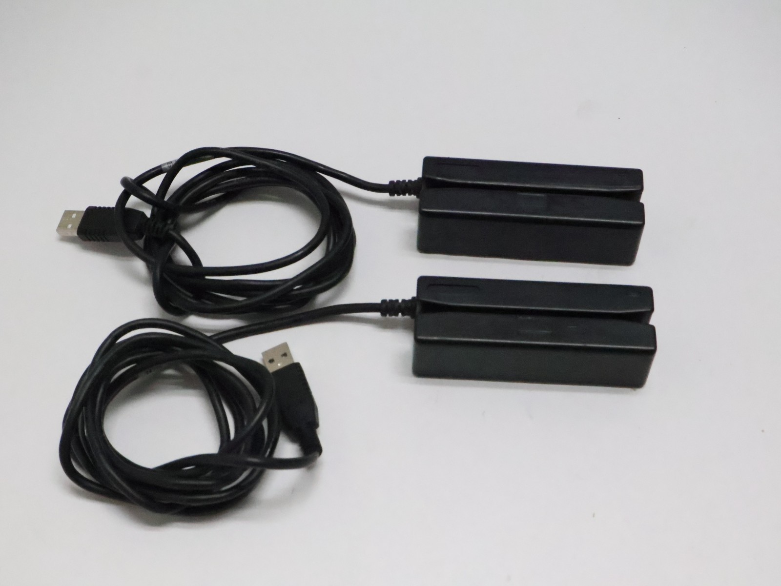 Lot of 2 MagTek DEL3331-33UB Mini Mag Magnetic Stripe Swipe Readers USB Black