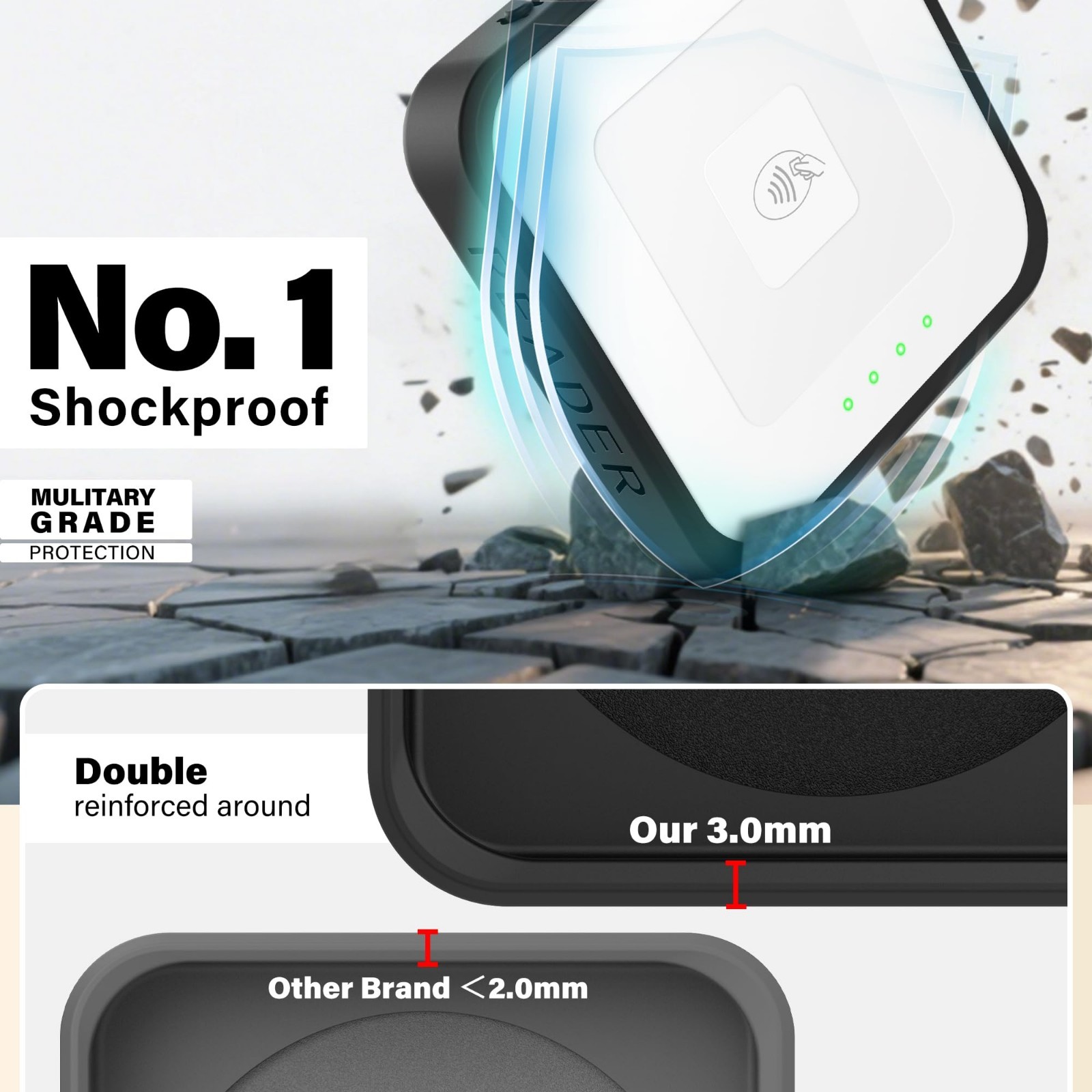 Magnetic Case for Square Reader 2nd Gen – Durable Protection for Chip Card Reade