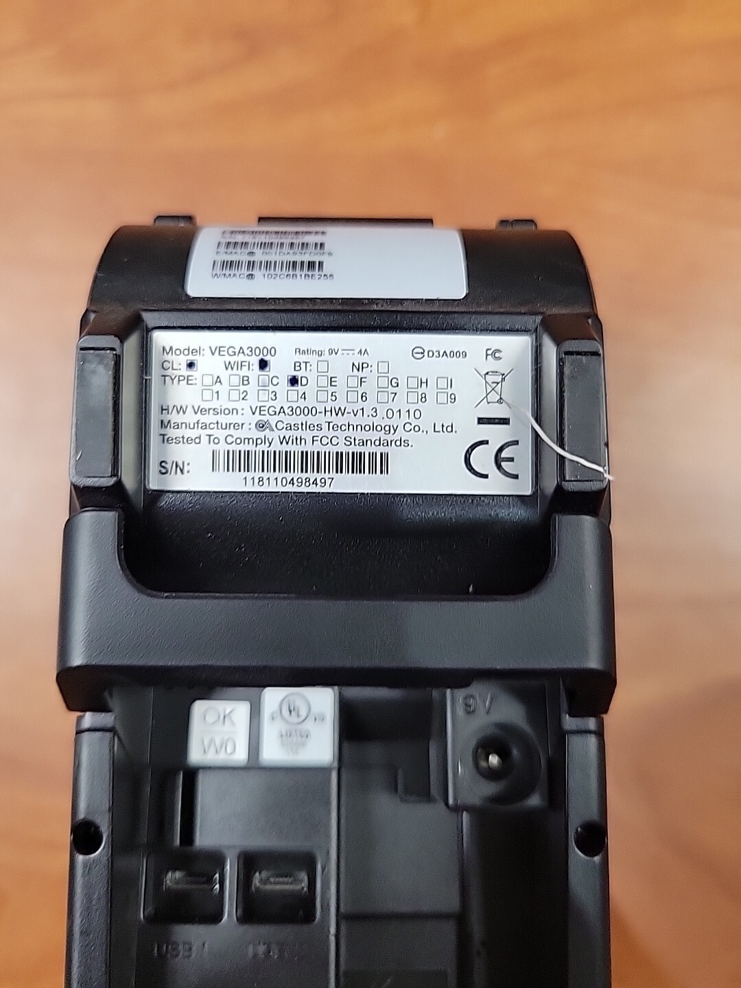 Dejavoo Z11 Card Payment Terminal VEGA3000