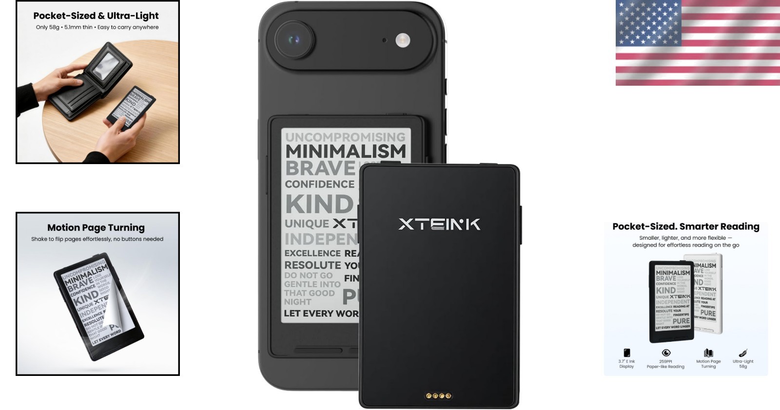 3.7″ Lightweight E-Ink eReader for Seamless Reading | 16GB Built-In, Expandable