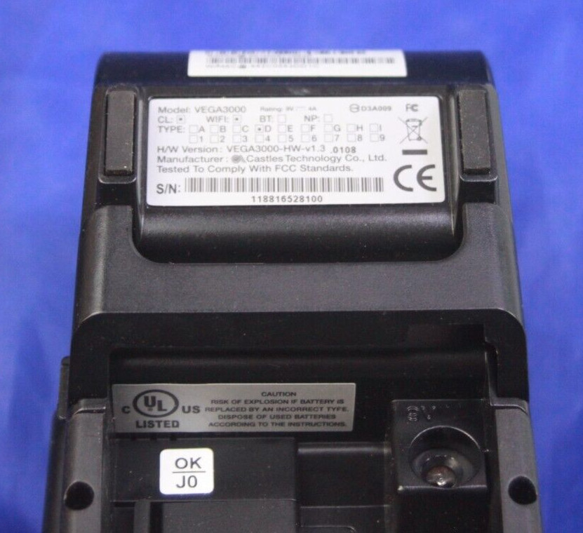 2X Dejavoo Z8 Z11 VEGA3000 Magnetic POS Credit Card Terminal No Cords UNTESTED