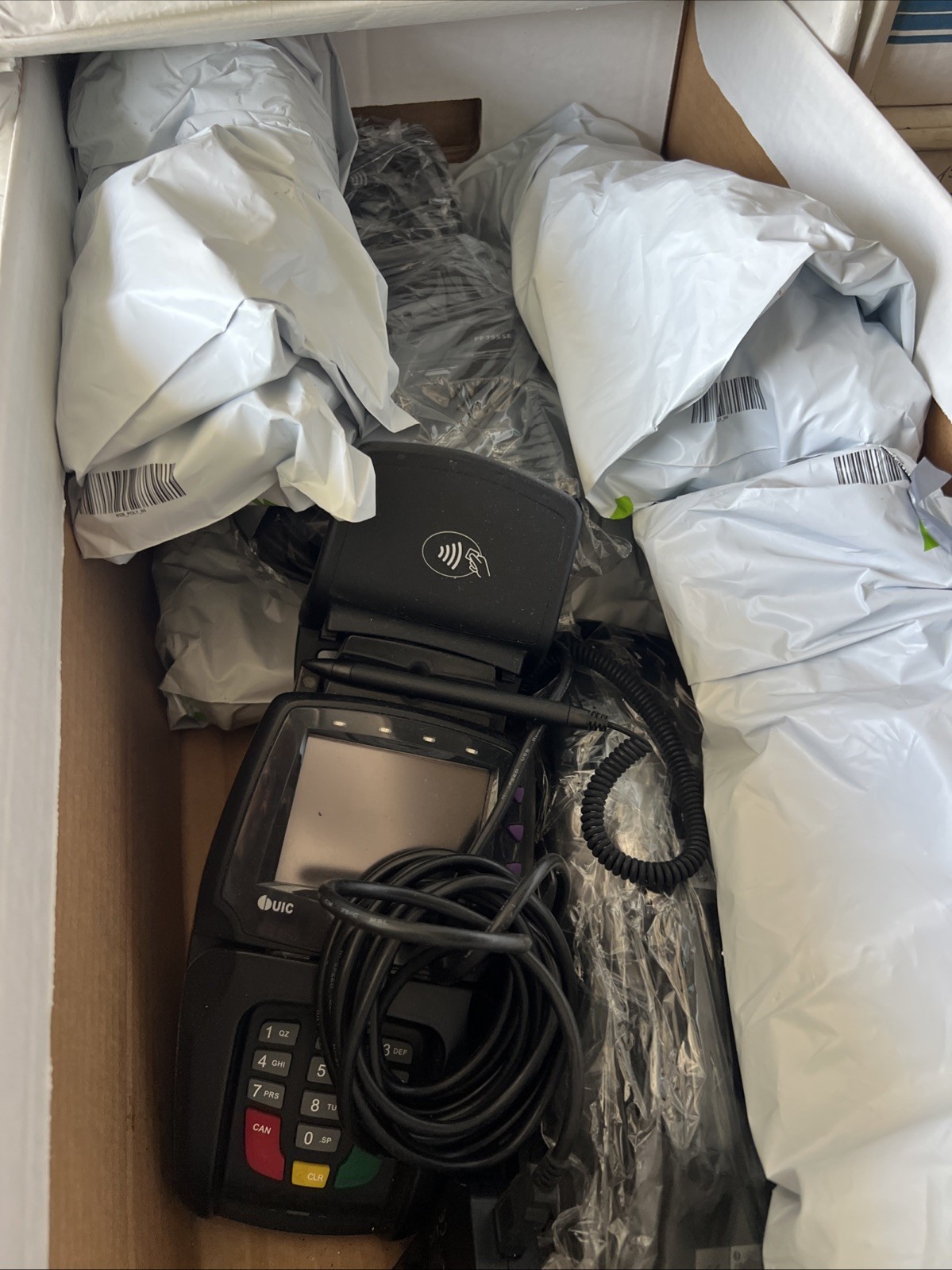 Bulk Lot 8x UIC PP795 SE Secure Countertop Credit Card Terminals w/ Cables