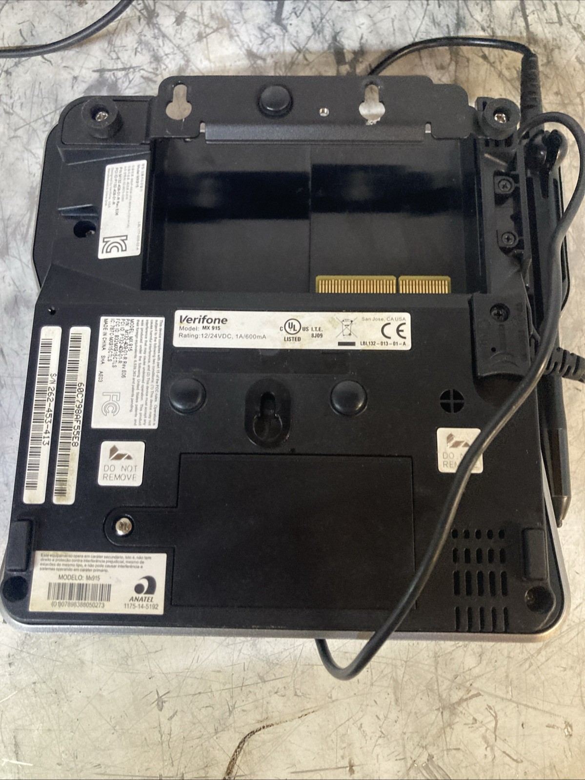 VeriFone MX 915 Credit Card Pinpad Terminal no power adapter untested lot of 5