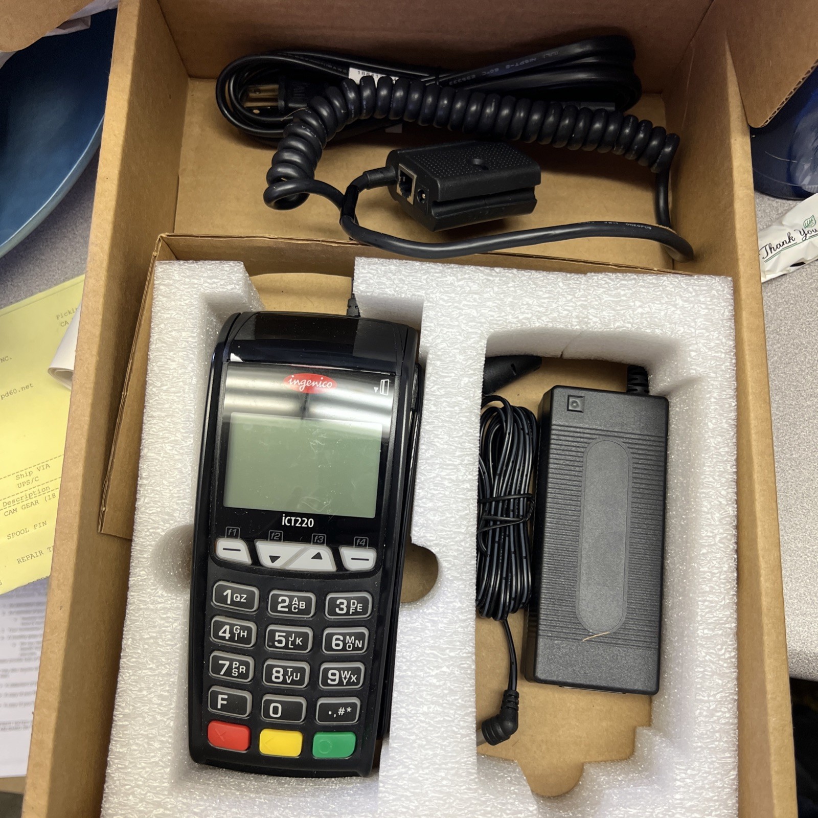 Ingenico iCT220 Credit Card Terminal w/ Power Supply