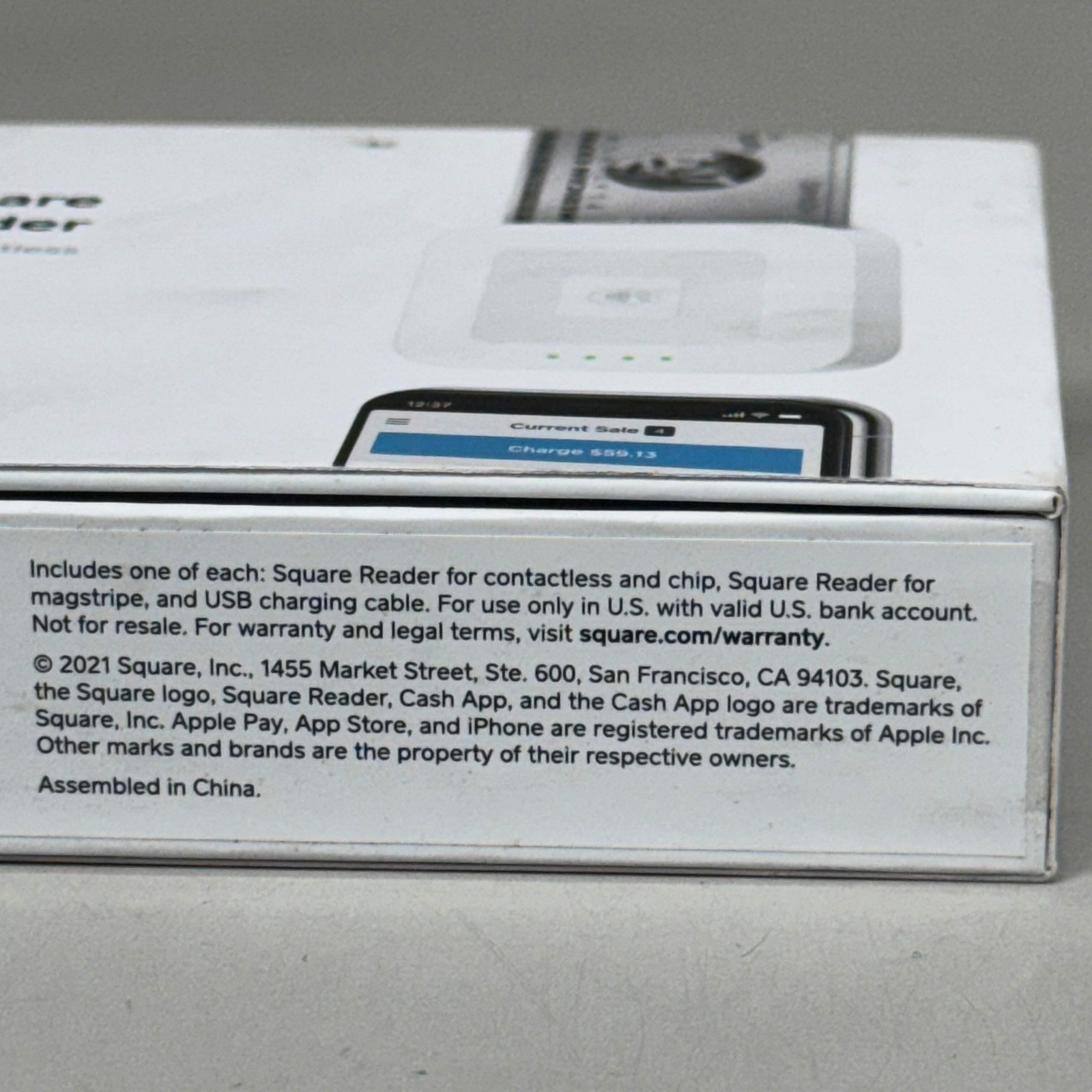 SQUARE Square Reader for Contactless and Chip 2nd Generation 4″ x 4″ White REV-0
