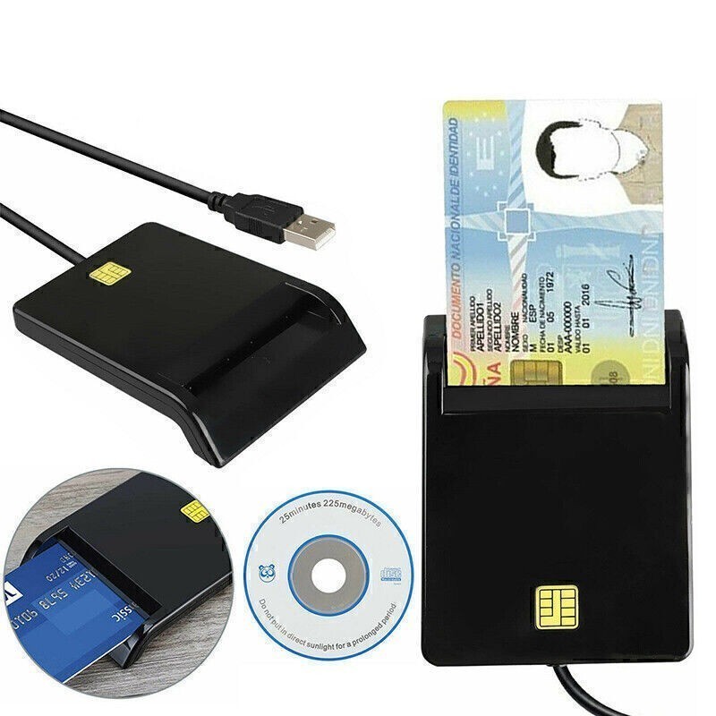 USB Smart Card Reader for Bank Card CAC Government ID Chip Card Read Information