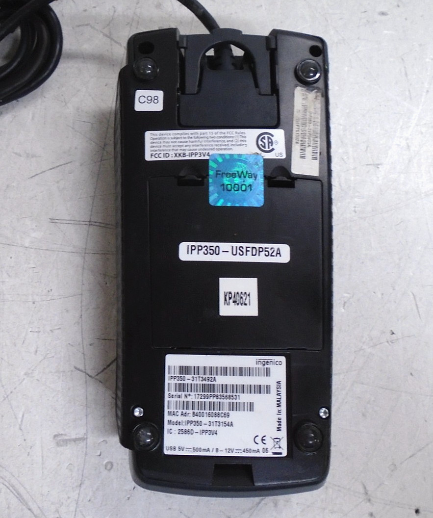 Ingenico iPP350 Credit Card Reader w/Cable | IPP350-31T3154A | IPP350-31T3492A
