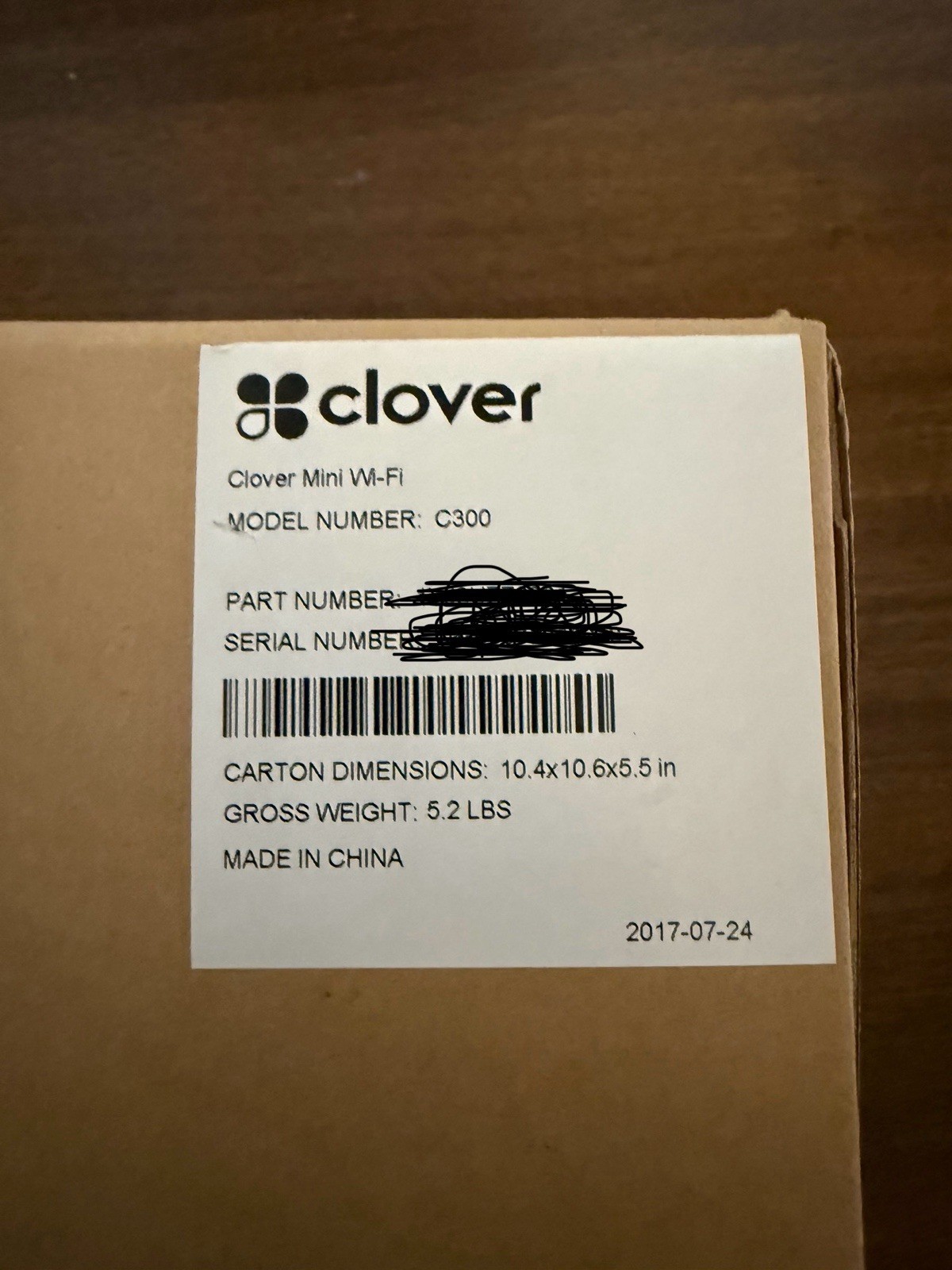 Clover Mini Wifi C300 – Card Reader / POS Point of Sale System w/ Power Supply