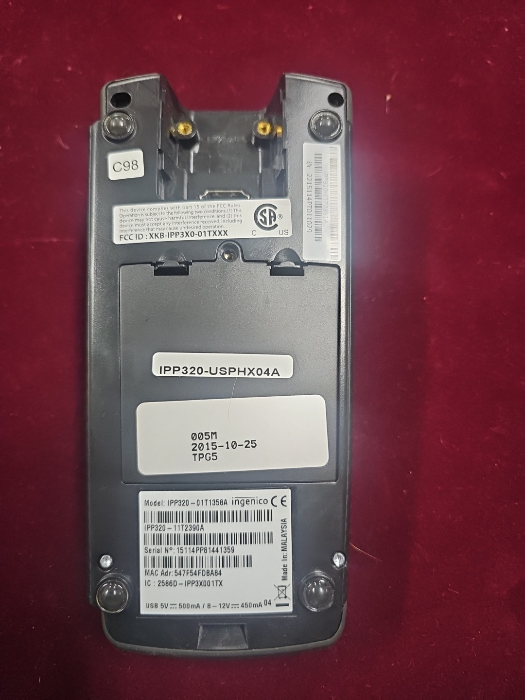 Ingenico iPP325 W/O CORD
