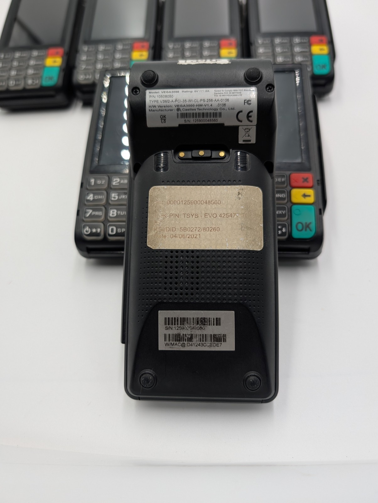 Dejavoo Z9 Payment Terminals – Lot of 7 VEGA3000 Powers On Core Menu As Is Parts