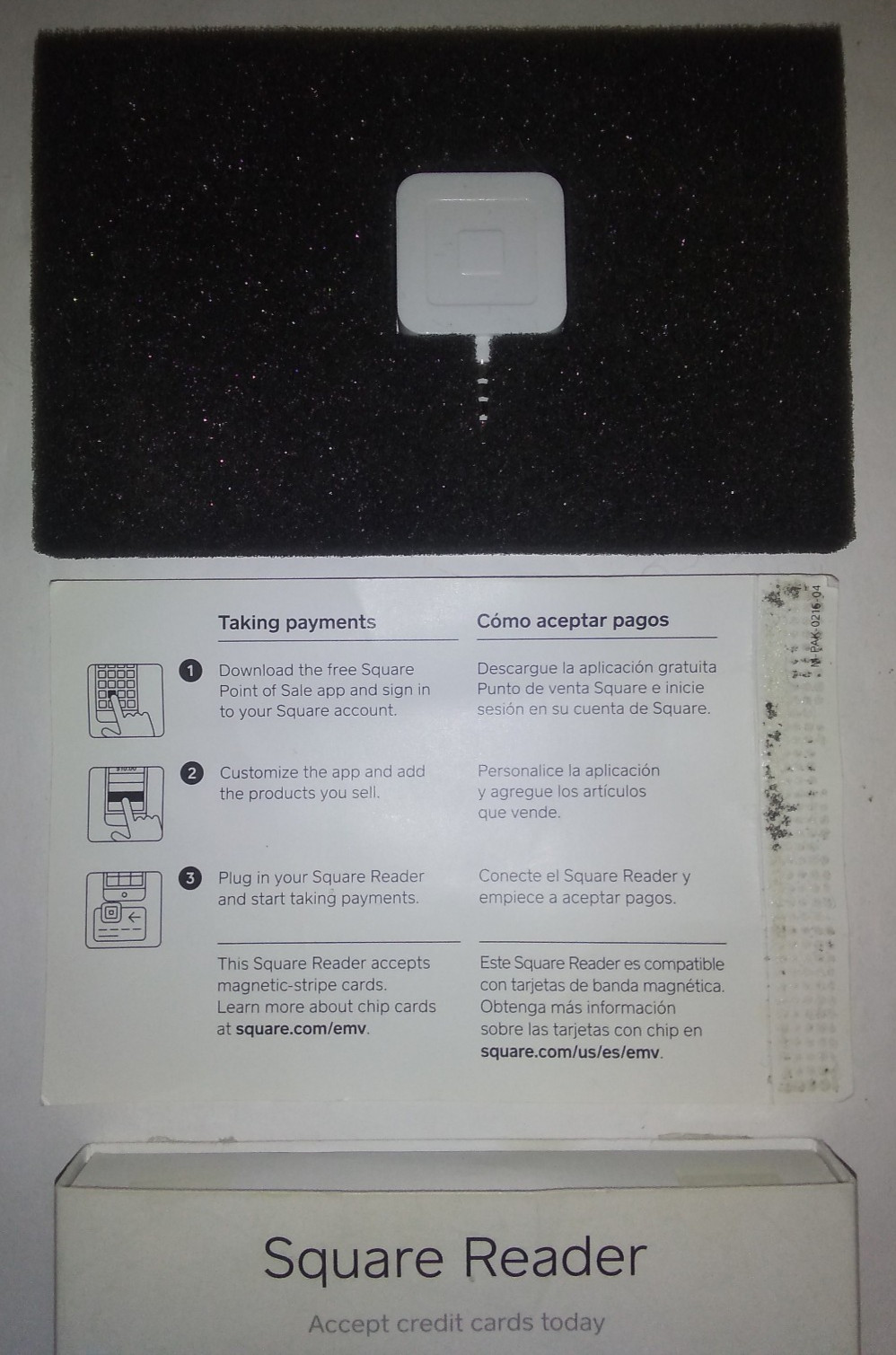 Square Reader for Credit Cards Magstripe Swipe Mobile Payment Device iOS Android