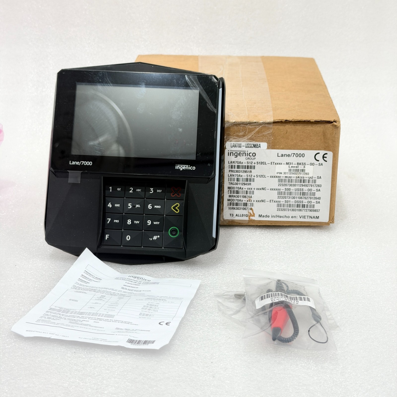 INGENICO LANE/7000 CUSTOMER PAYMENT TERMINAL PIN PAD POS READER