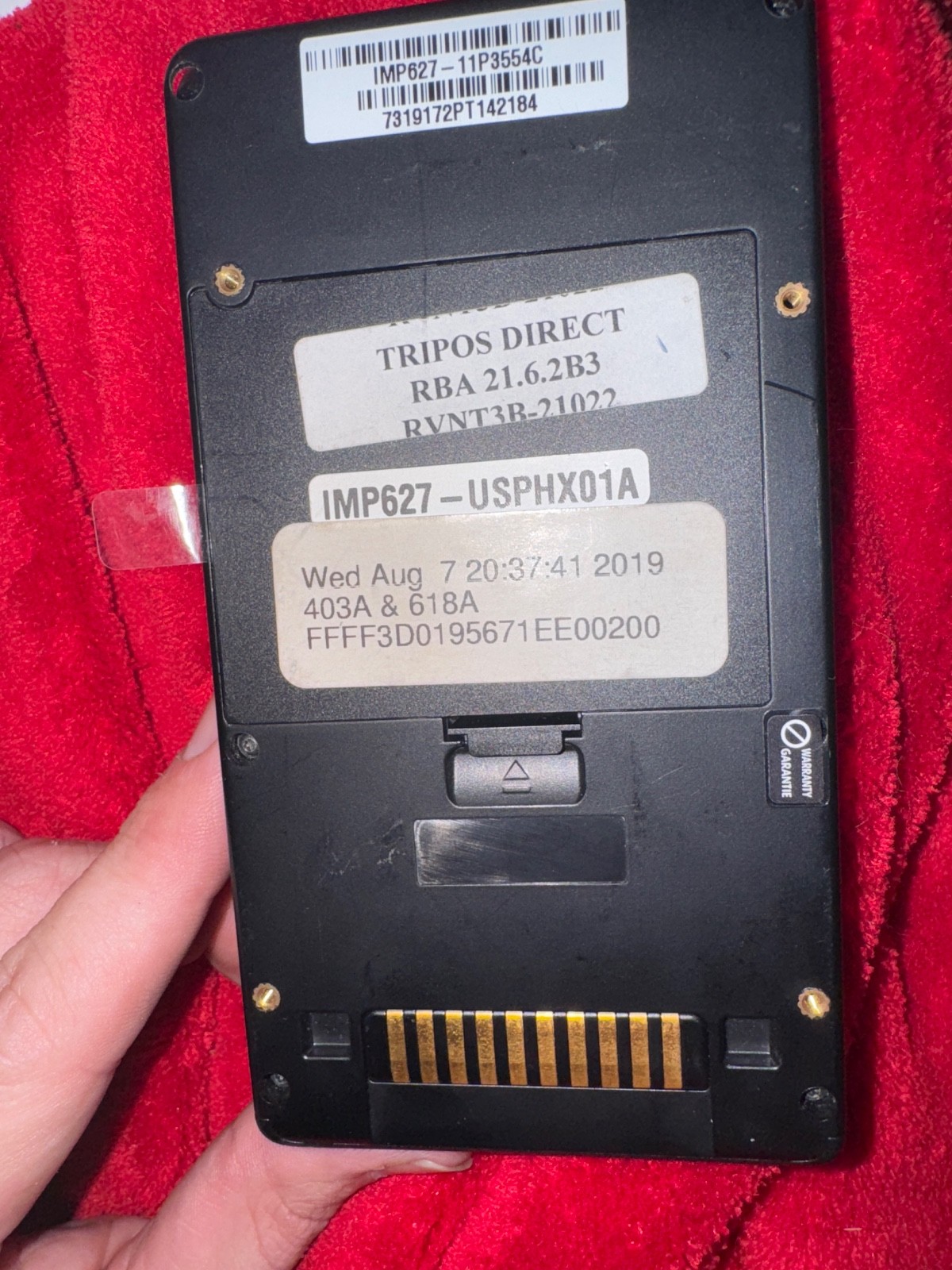Ingenico IMP627-11P3554C 32 + 128 C D NCDN SD 13 STD GC S Terminal *no cords*