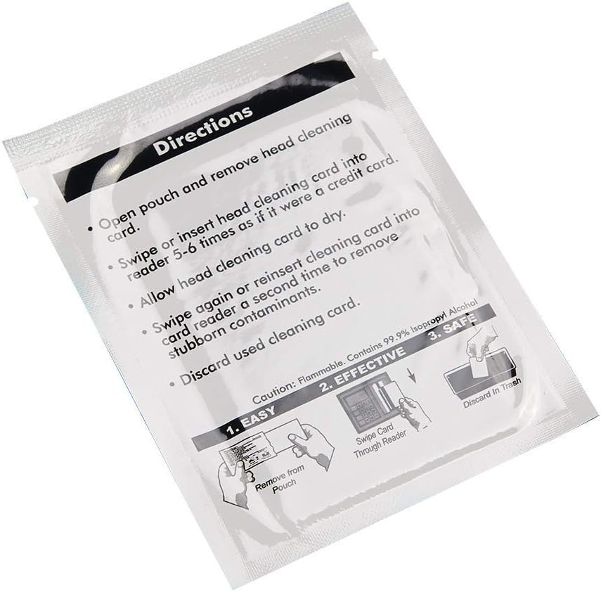 50 Dual-Sided POS Terminal Cleaning Cards – Easy & Effective Card Reader Cleaner