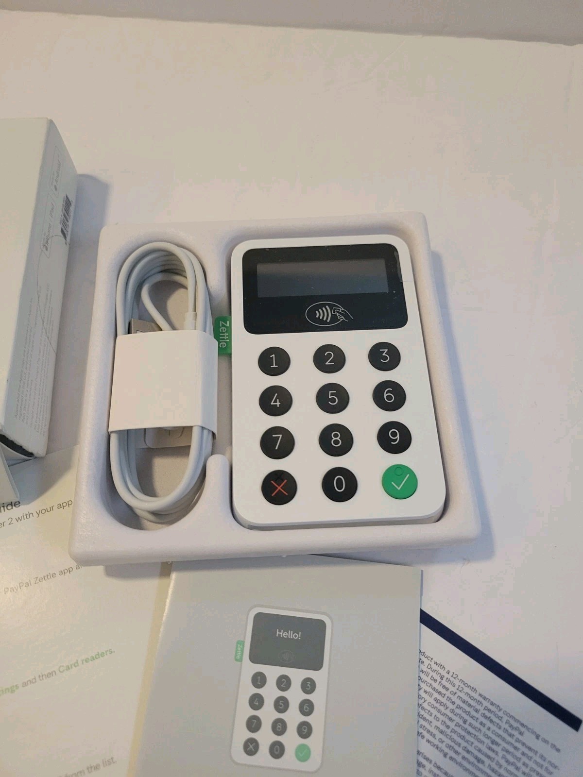 2020 Zettle Reader 2 White by PayPal | Contactless Chip & PIN | New Open Box