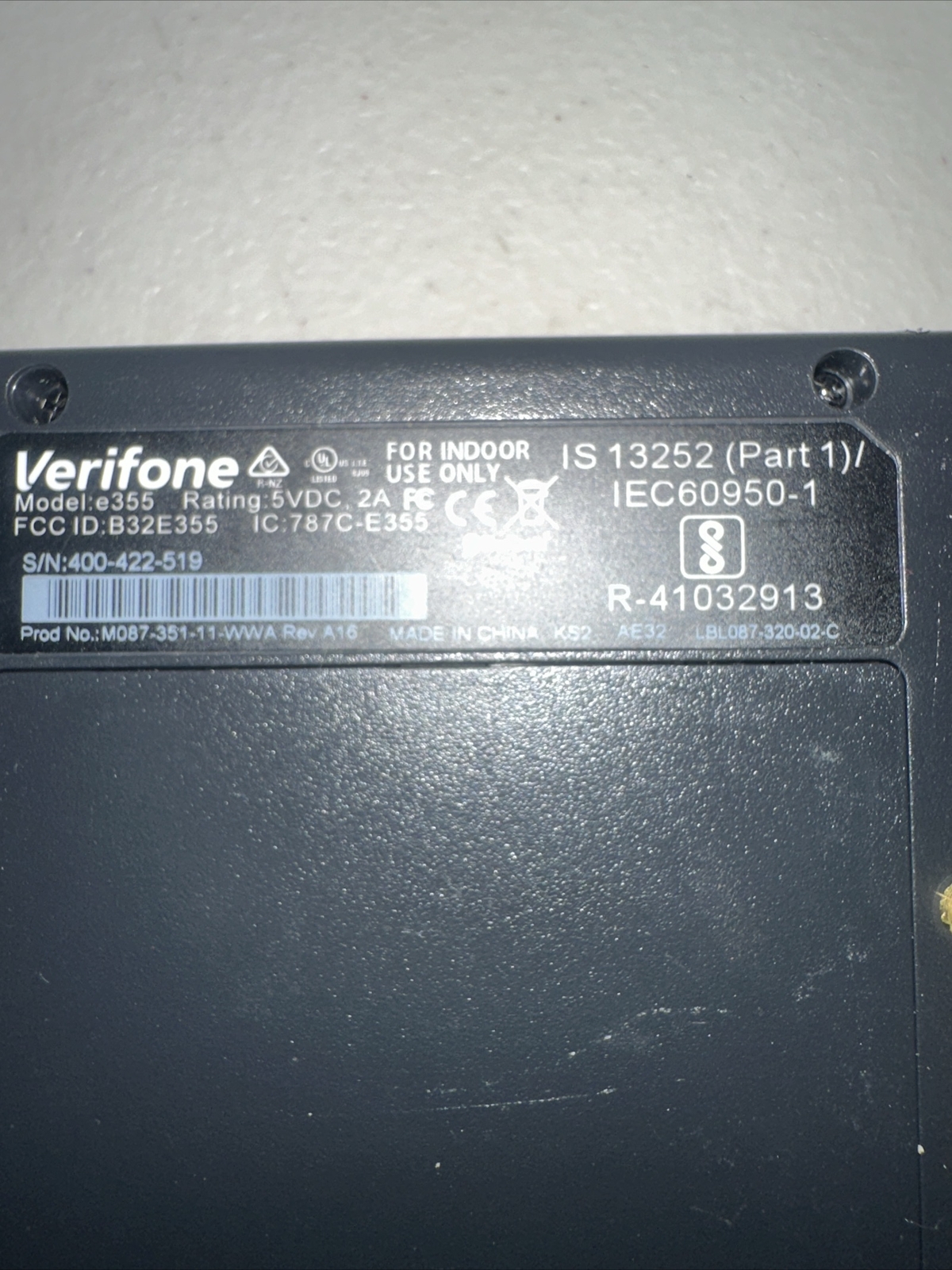 Verifone e355 2.4″ TFT LCD Bluetooth Android Compact Mobile Payment Terminal