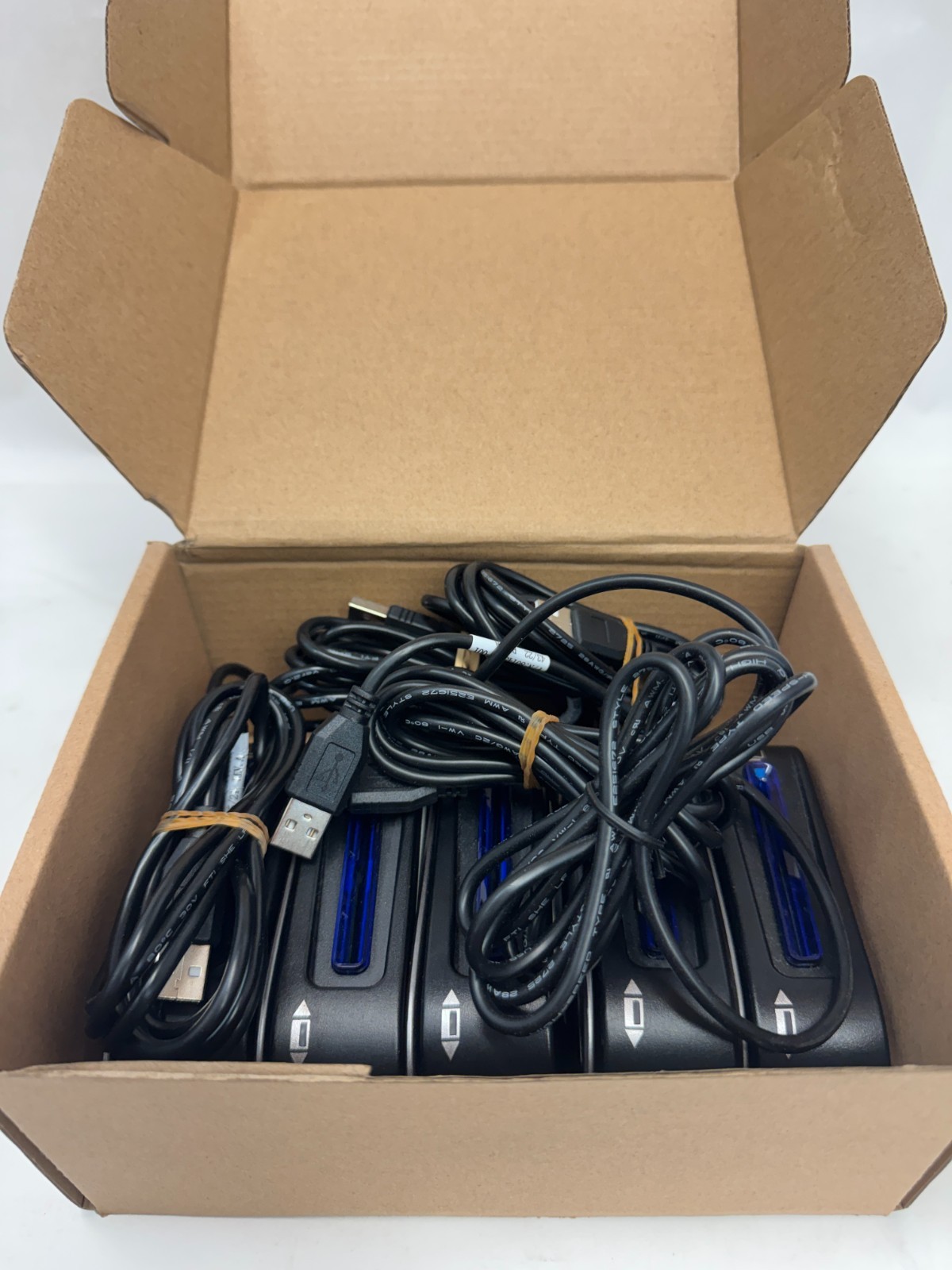 Lot of 5 ID Tech USB Hybrid Swipe HID MSR & EMV Magnetic Card Reader IDEM-241AP