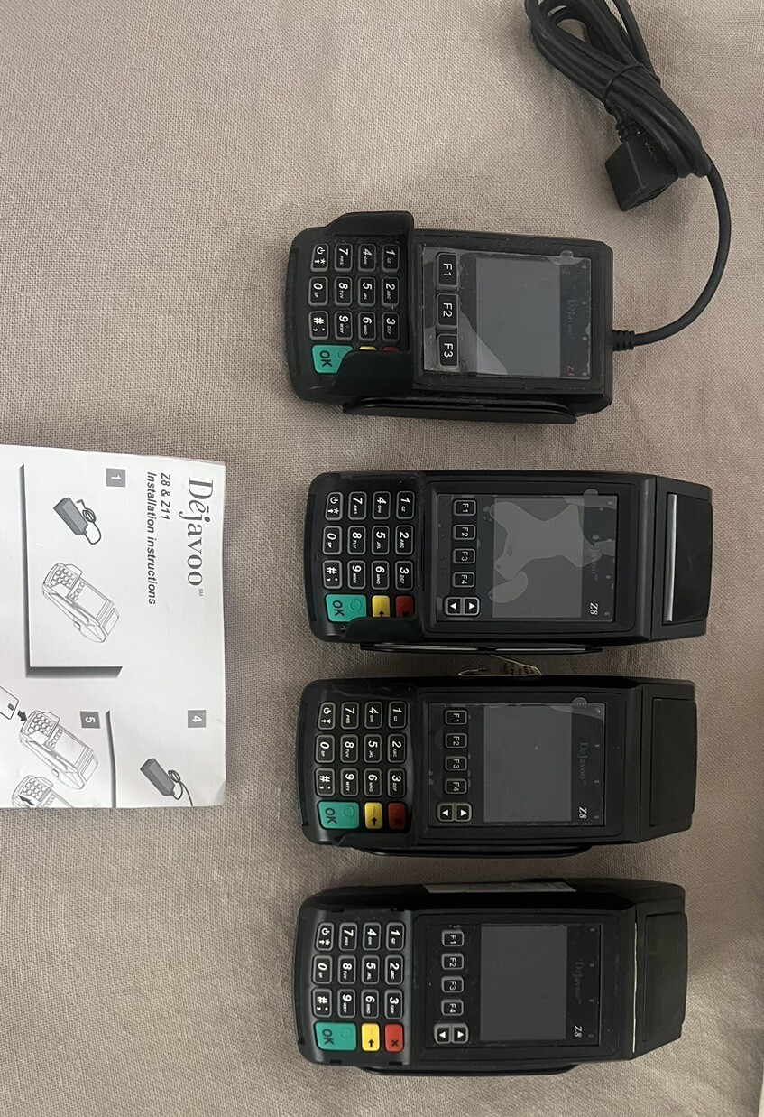 Dejavoo Z8 Credit Card Processors (3 Units) & Z3 Unit (1 Unit) / Terminals