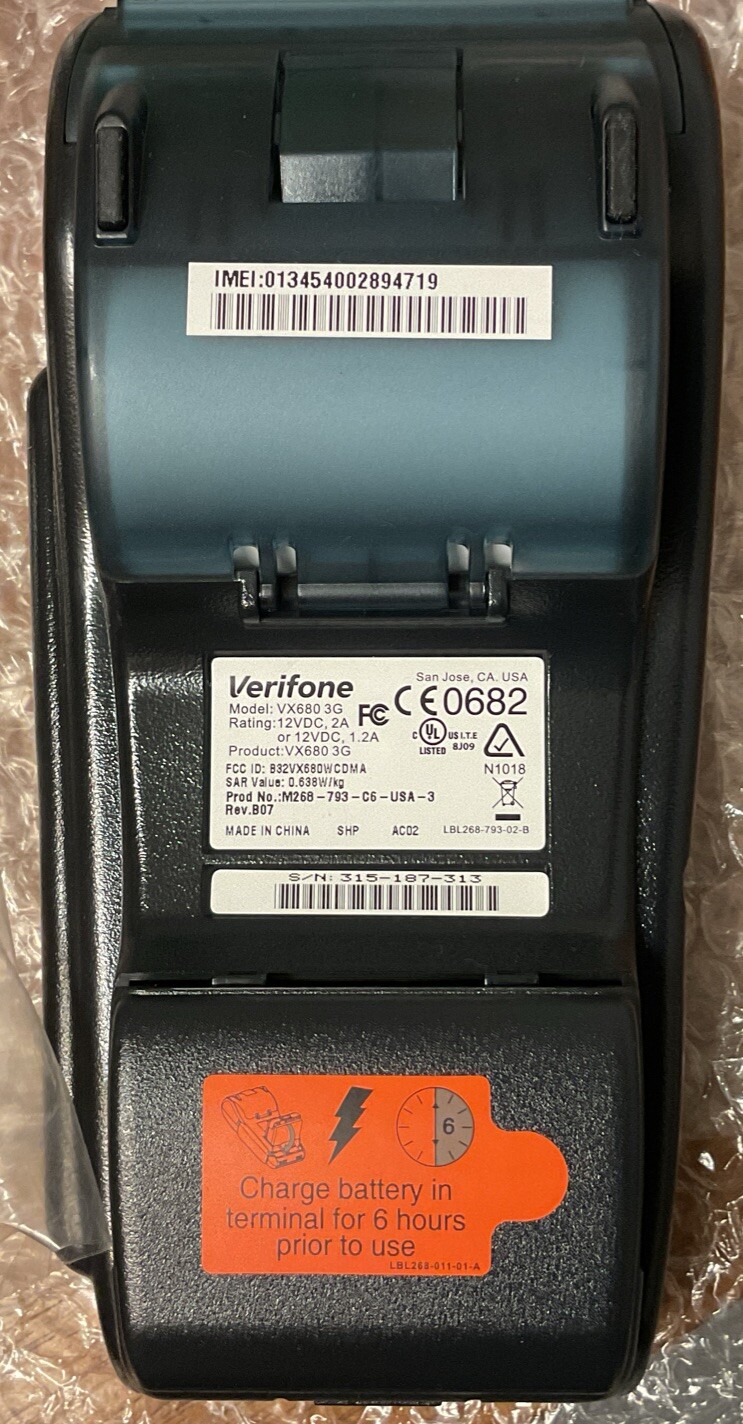 Verifone VX 680 3G Wireless Credit Card Terminal