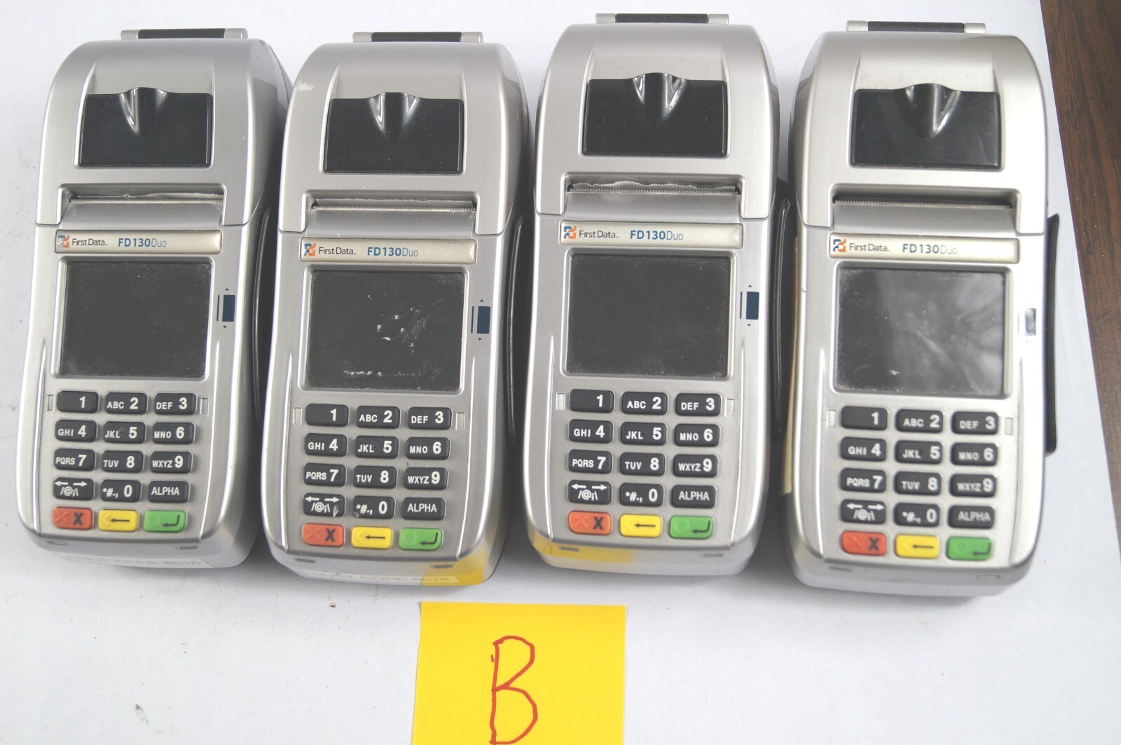 LOT (4) First Data FD130 Duo Credit Card Readers X13-12056 No Power Cords D213