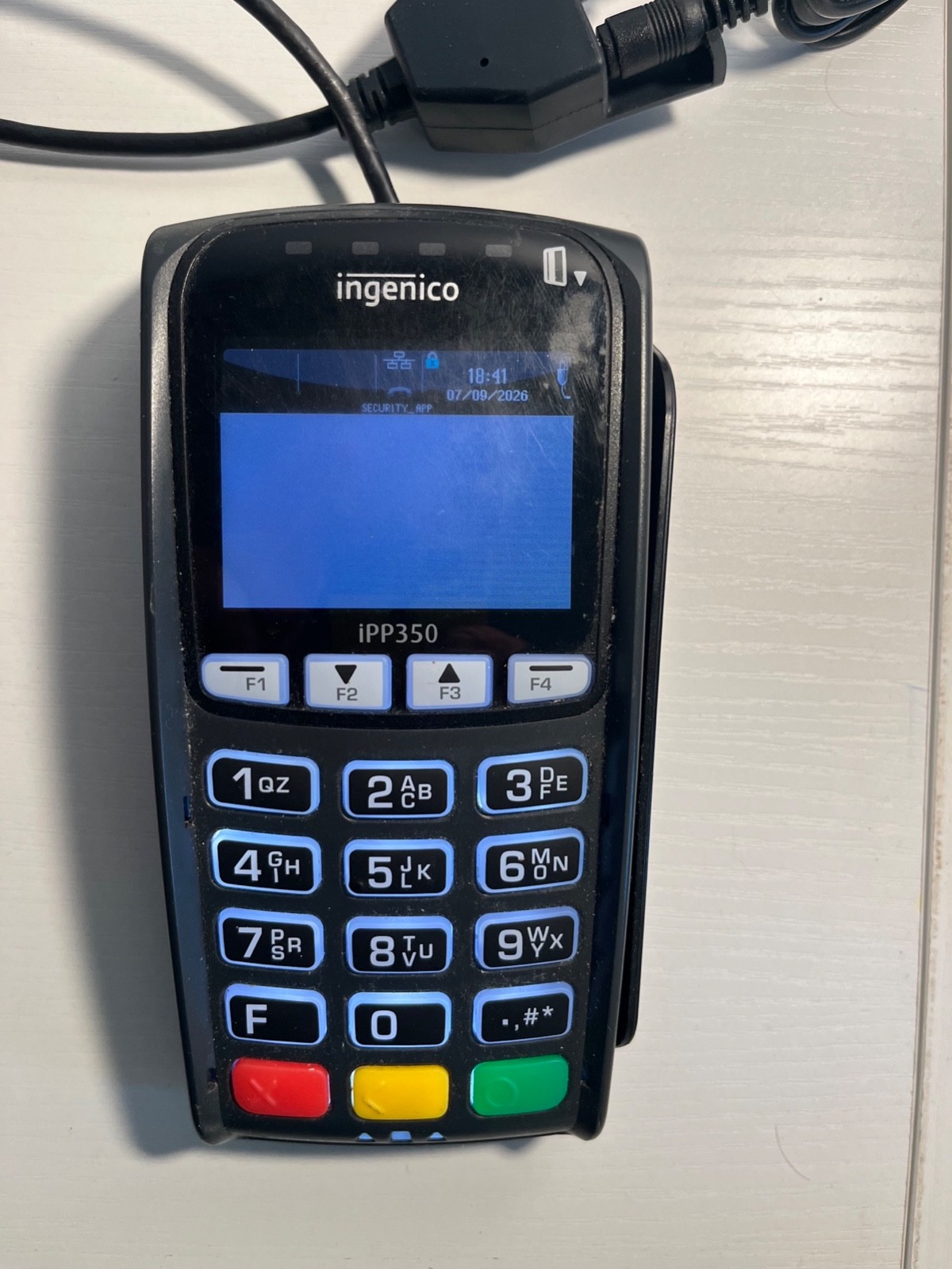 2 Ingenico iPP350 Credit Card Readers w/Ethernet Cables & Power Supplies