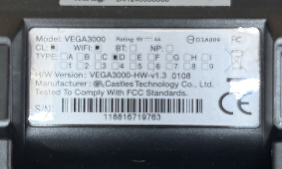 Dejavoo Z9 VEGA3000 Magnetic POS Credit Card Terminal ** Lot of 6 ** PARTS ONLY