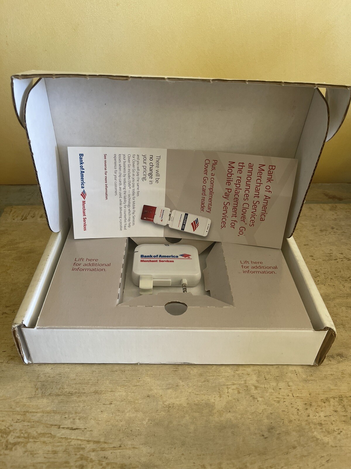 Bank of America Clover Go Chip Card Reader Swiper for Mobile Phone