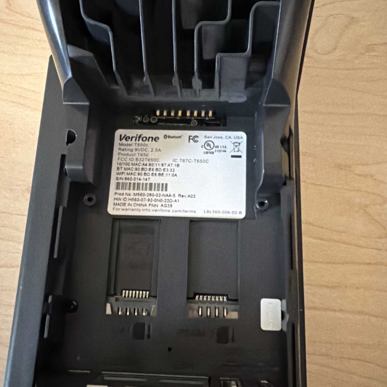 verifone T650c credit card terminal POS device