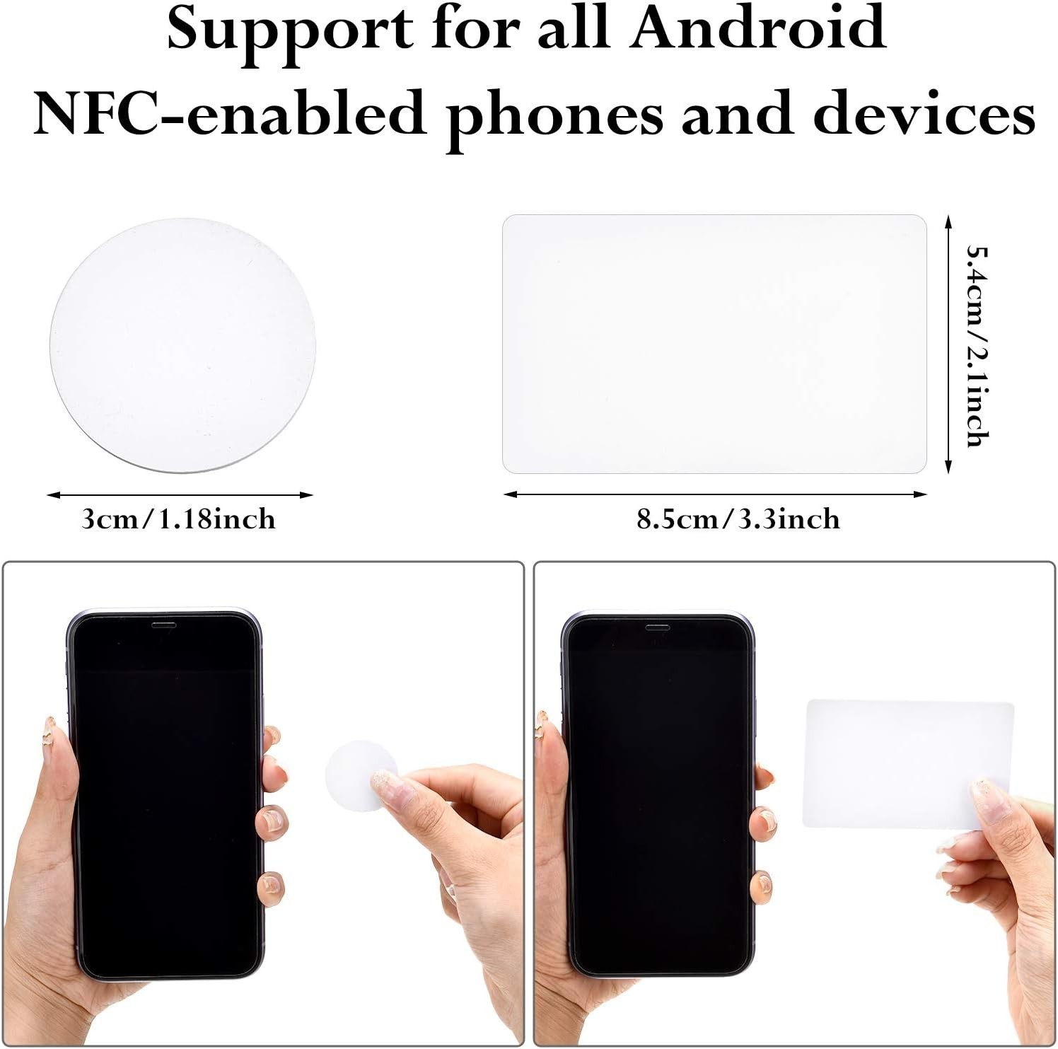 Versatile 50-Pack NFC 215 Blank Cards – Ideal for Gaming & Information Storage