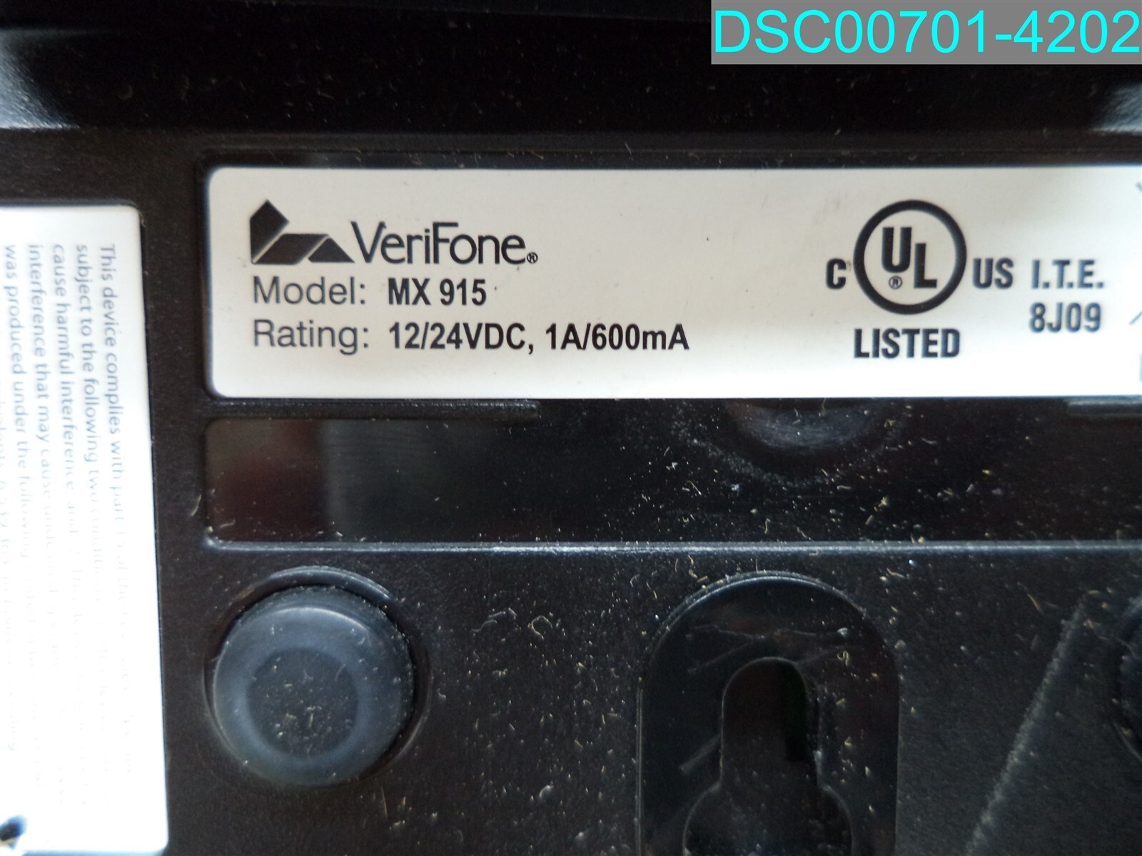 Used Verifone MX915 Terminal PCI 4.X SC, Ethernet, Contactless (M132-409-01-R)