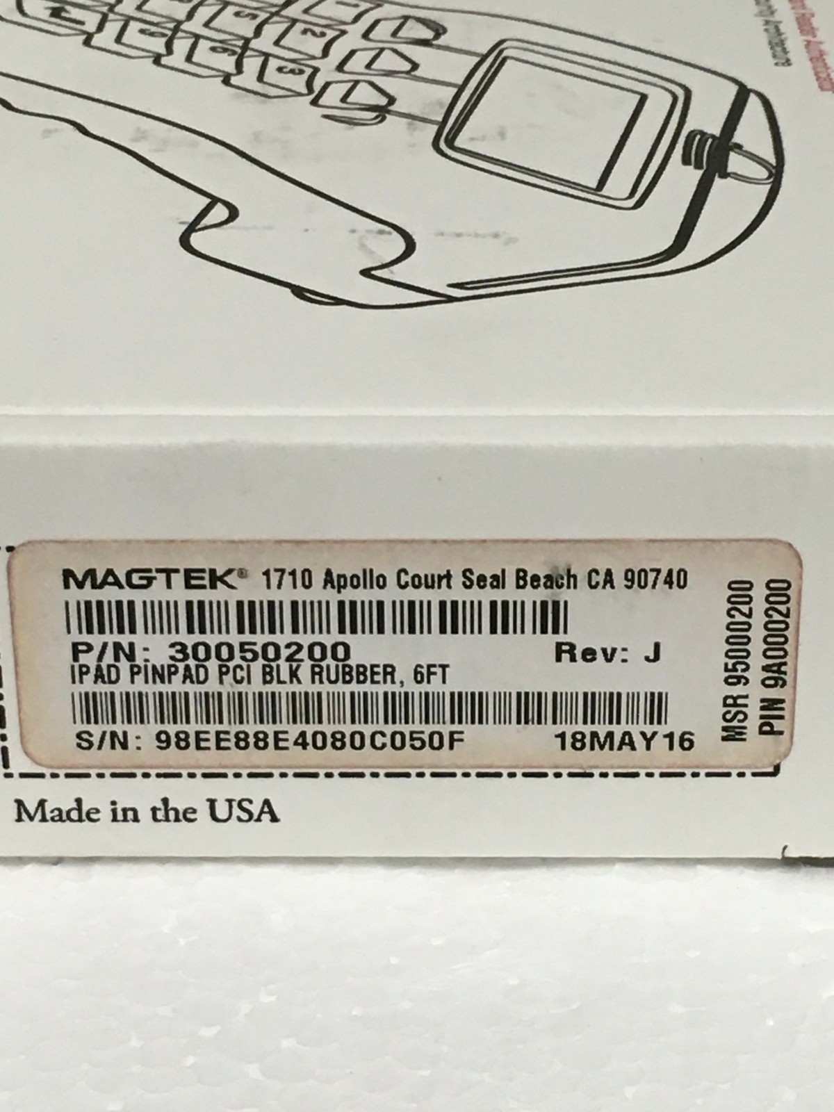NEW MagTek 30050200 PIN Pad LCD 3-Track Magnetic Stripe Card Reader USB FREESHIP