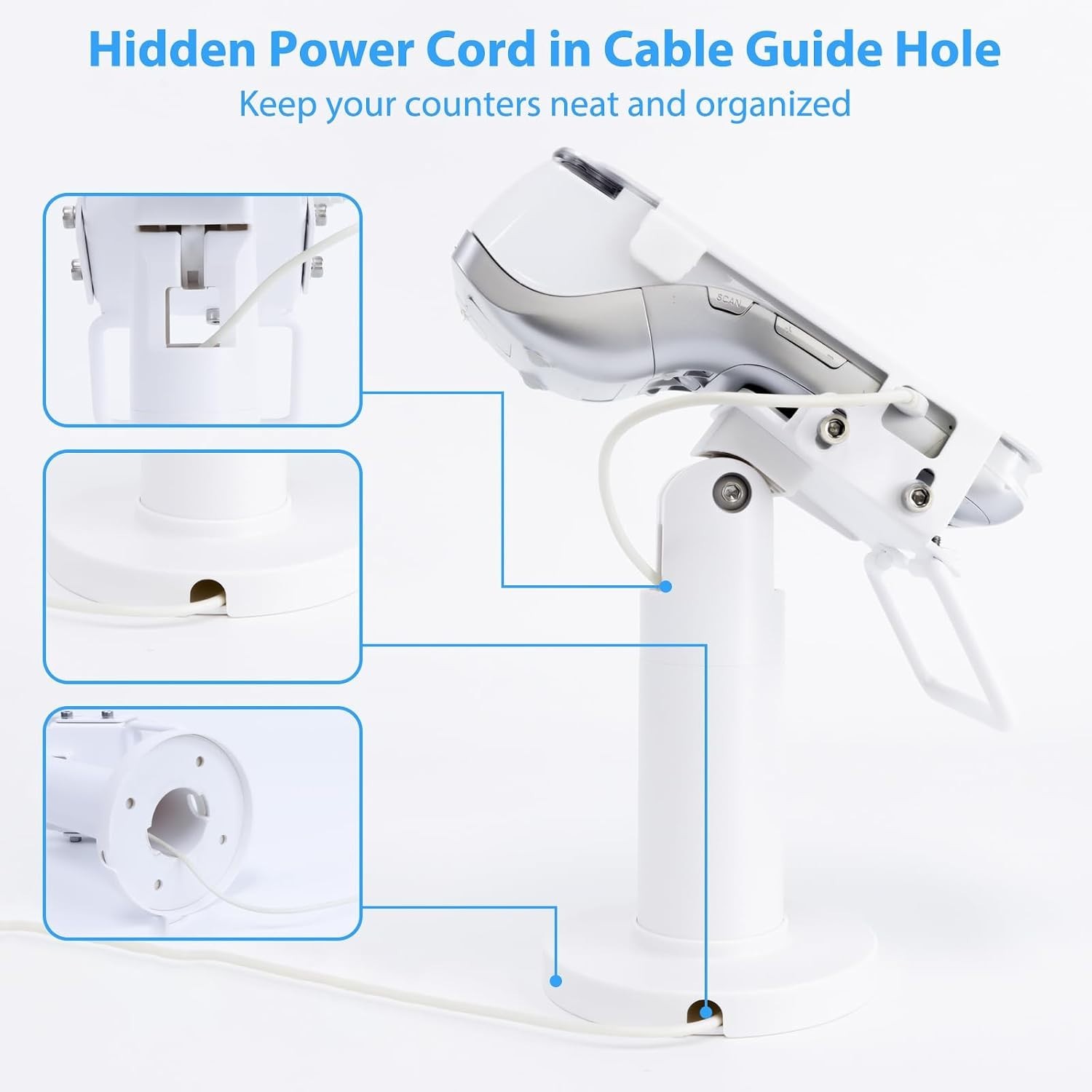 POS Terminal Stand for PAX A920 A920 Pro Credit Card Reader Holder Tilt Swivel