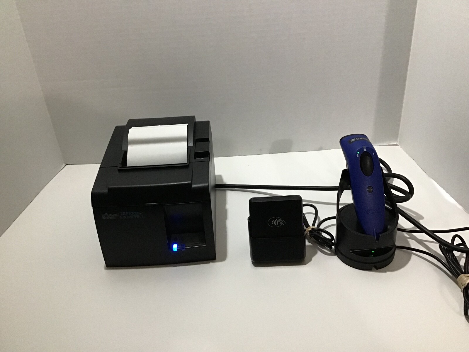 Star TSP100III Thermal Printer,BBPAS CHB2x card reader,Socket Mobile holder