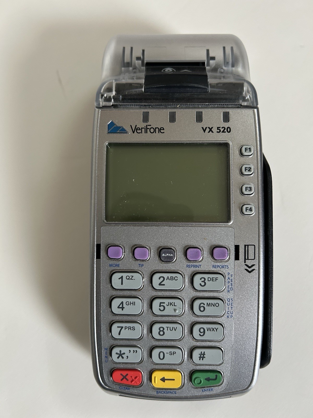 Verifone VX520 CTLS Credit Card Machine with Power Supply and Ethernet Cable