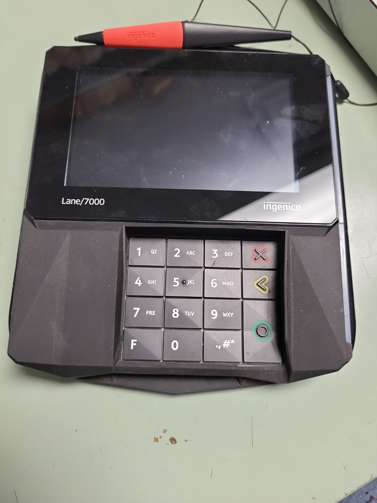INGENICO Lane/7000 Credit Card Terminal LAN700-USWMT13A PRG30312971R (AS-IS)