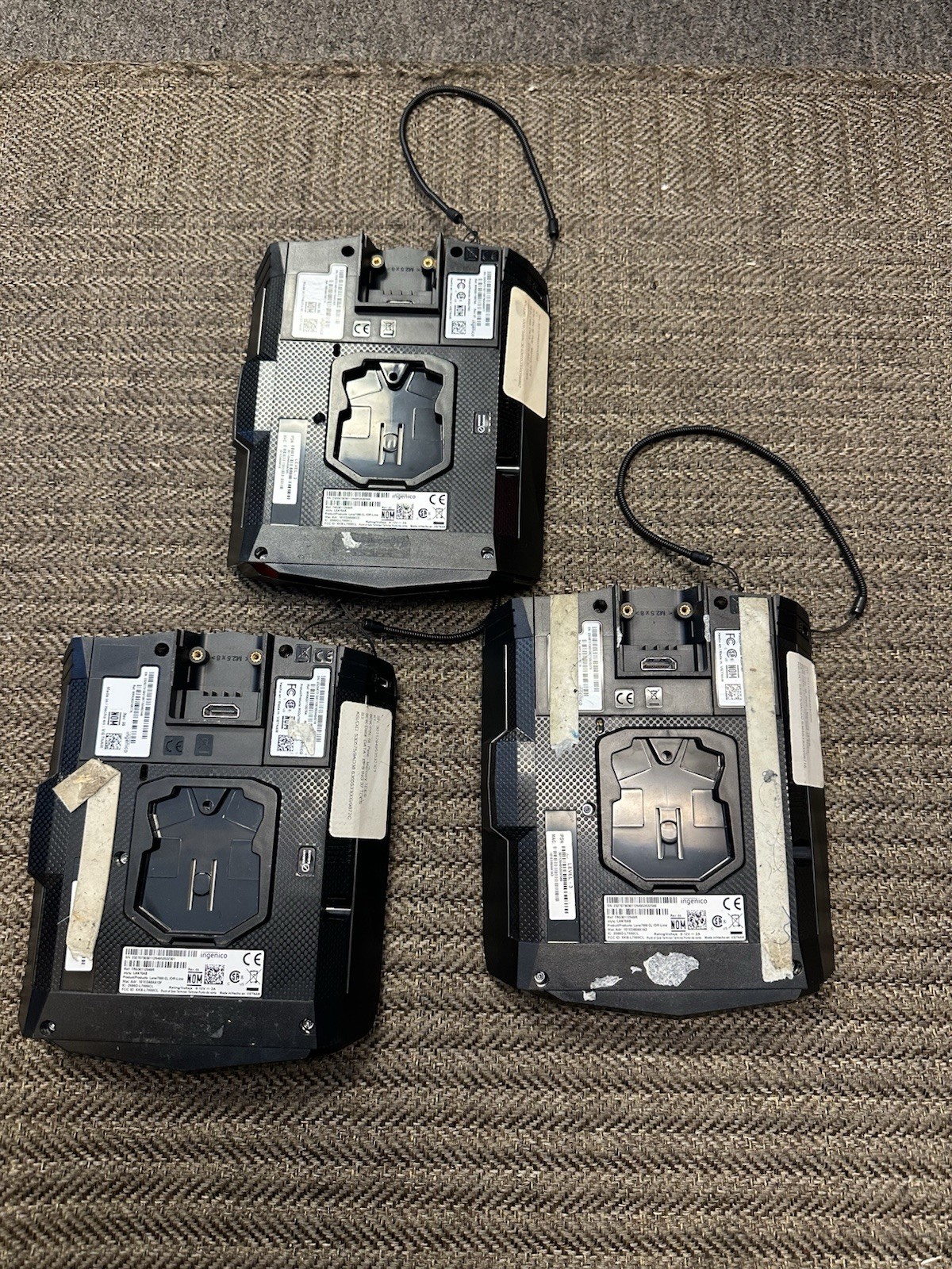Lot of 3 Ingenico Lane/7000 Credit Card Payment Terminal-Parts /Repair