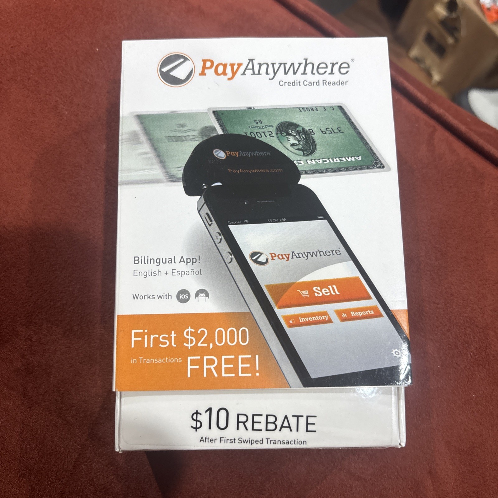 PayAnywhere Credit Card Swipe Reader English Espanol ios iPhone iPad Android